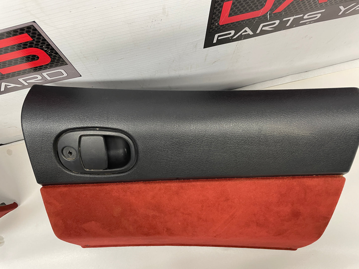 2004 Pontiac GTO Red Interior Trim Glove Box Knee Bolster Console Suedes OEM - Day's Parts Yard