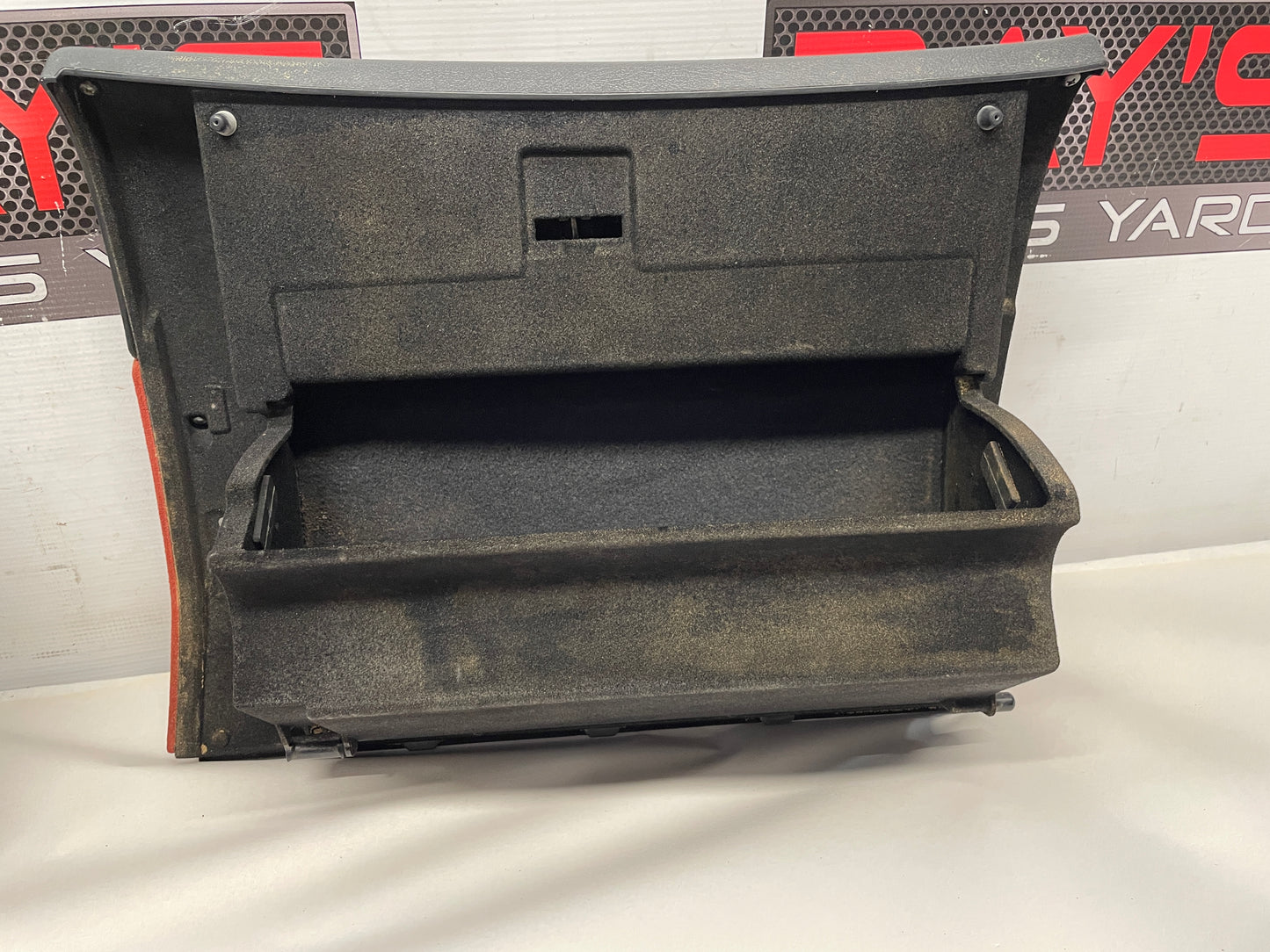 2004 Pontiac GTO Red Interior Trim Glove Box Knee Bolster Console Suedes OEM - Day's Parts Yard