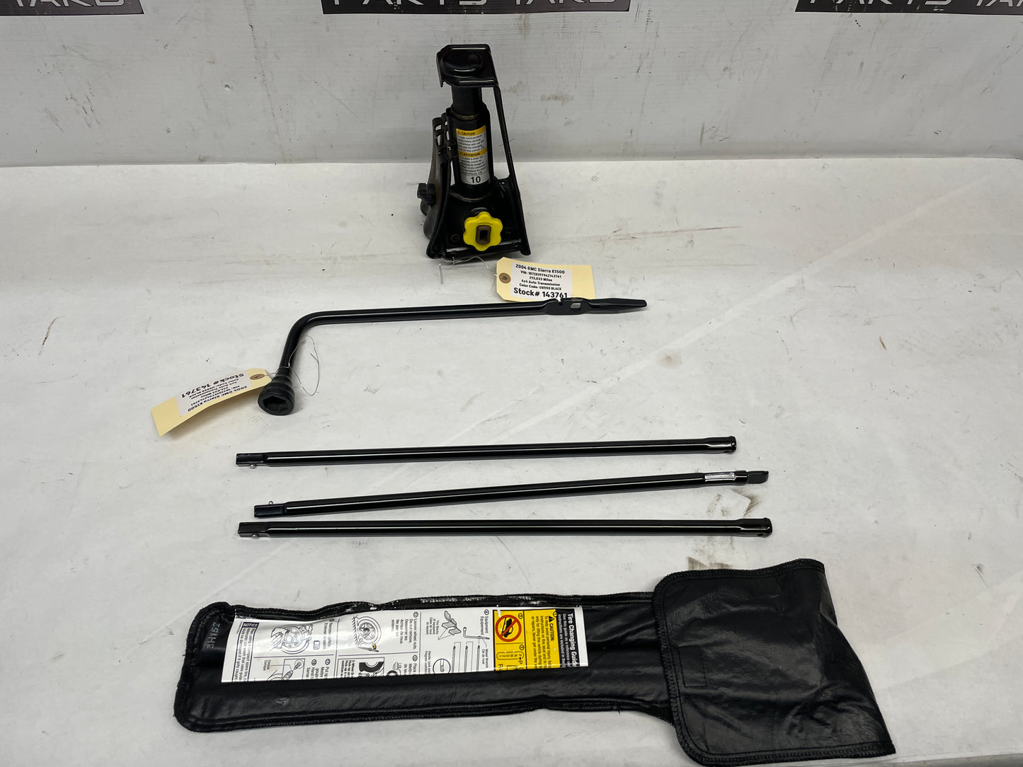 2004 GMC Sierra K1500 Factory Spare Tire Tool Kit w/ Jack OEM - Day's Parts Yard
