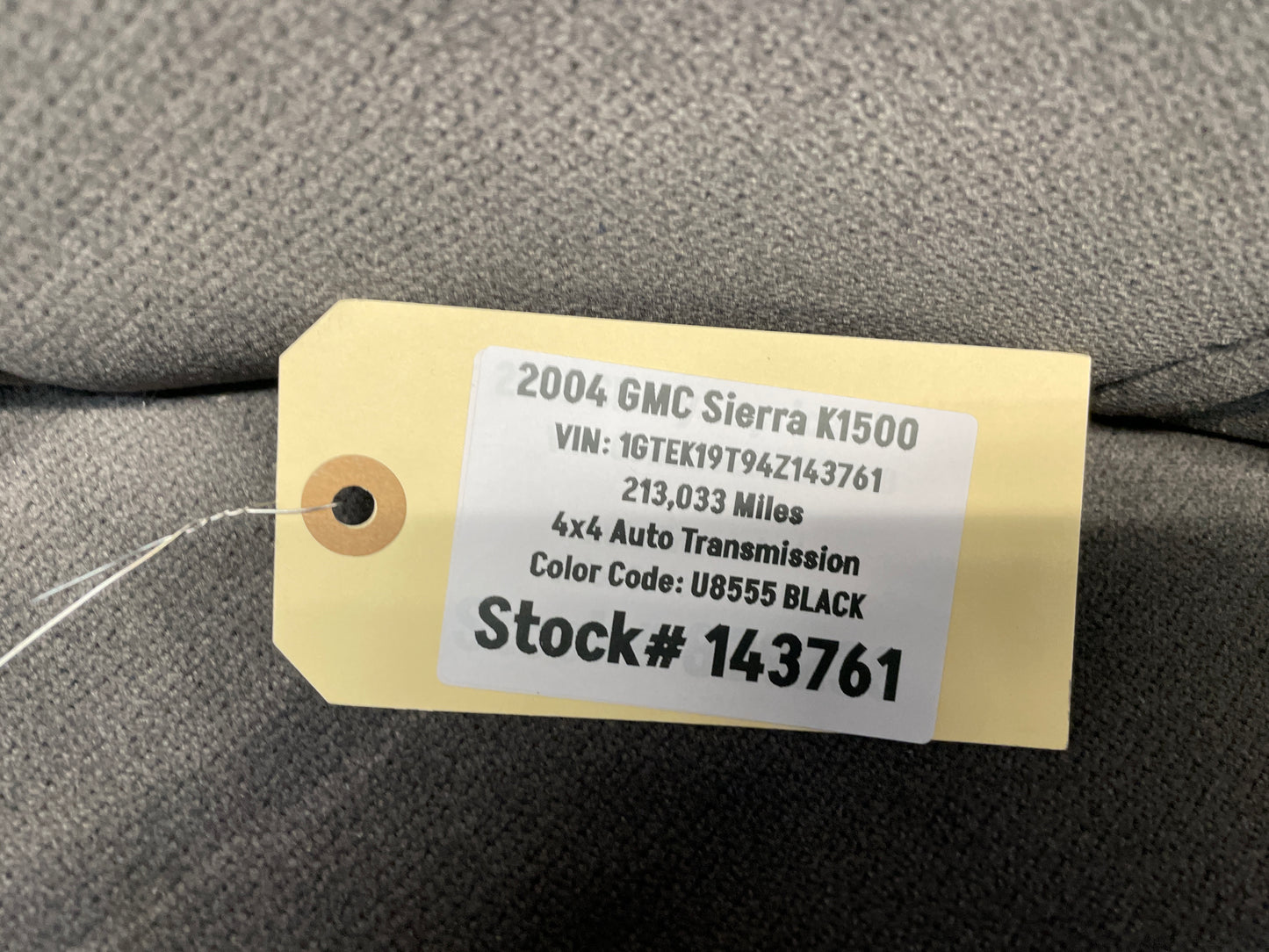 2004 GMC Sierra K1500 Rear Seat Gray Cloth OEM - Day's Parts Yard