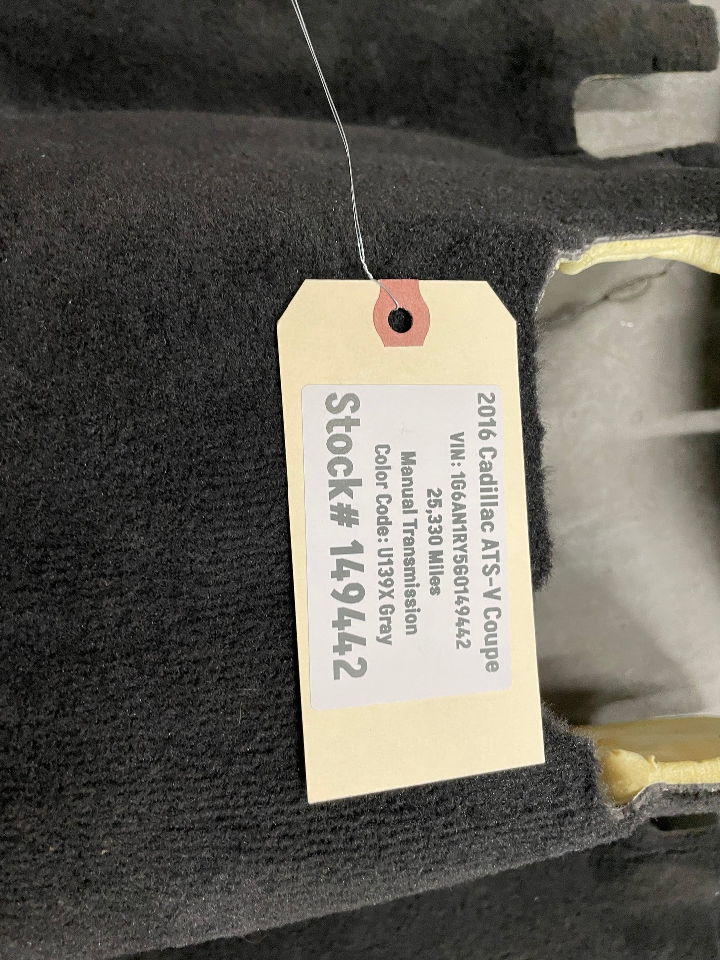 2016 Cadillac ATS-V Coupe Complete Interior Carpet OEM - Day's Parts Yard