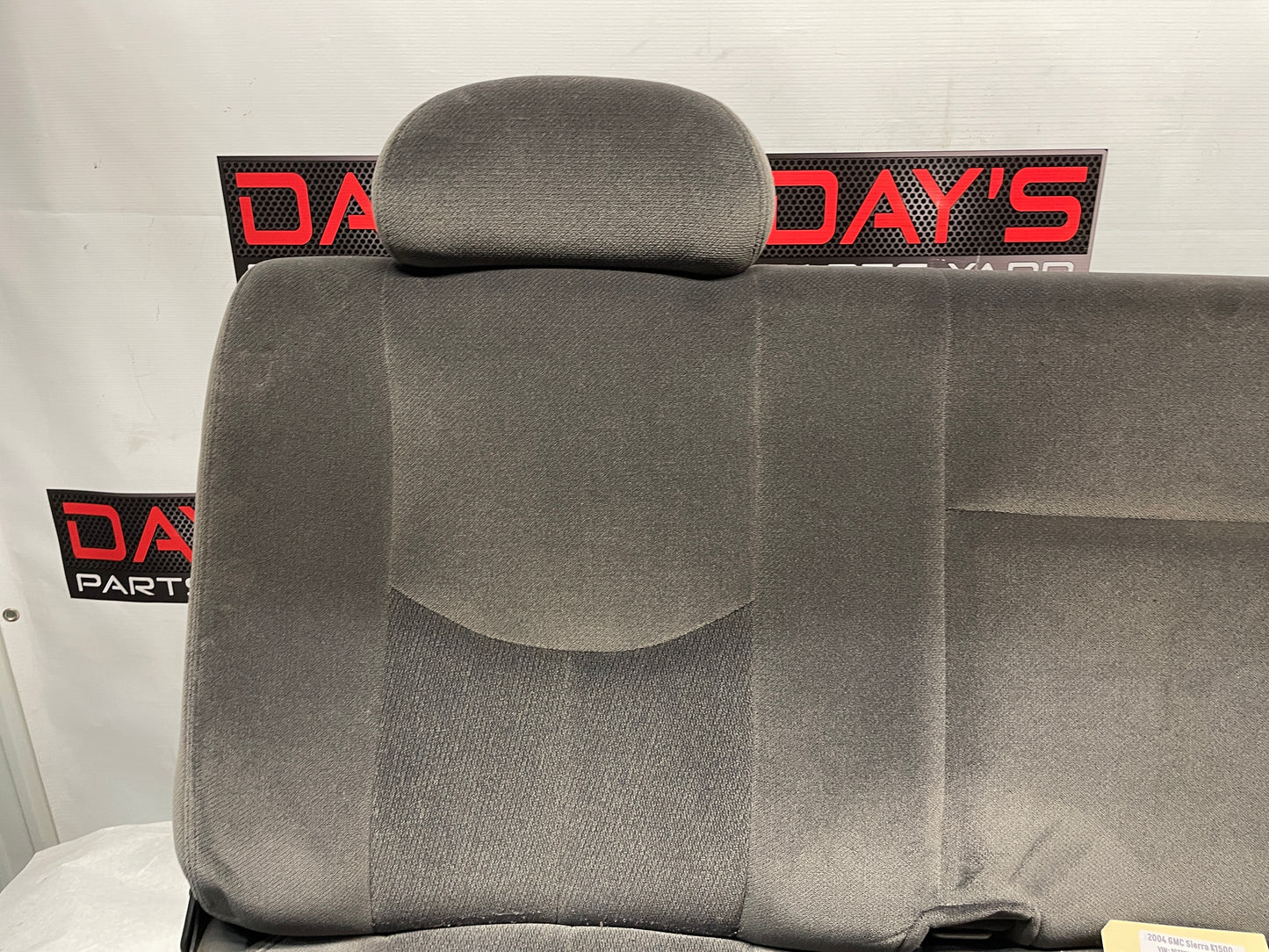 2004 GMC Sierra K1500 Rear Seat Gray Cloth OEM - Day's Parts Yard