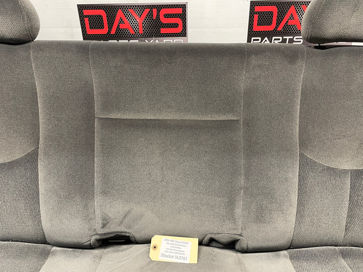 2004 GMC Sierra K1500 Rear Seat Gray Cloth OEM - Day's Parts Yard