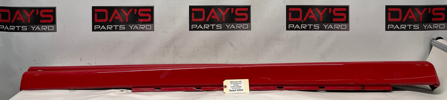 2004 Pontiac GTO LH Driver Rocker Molding Side Skirt Red OEM - Day's Parts Yard