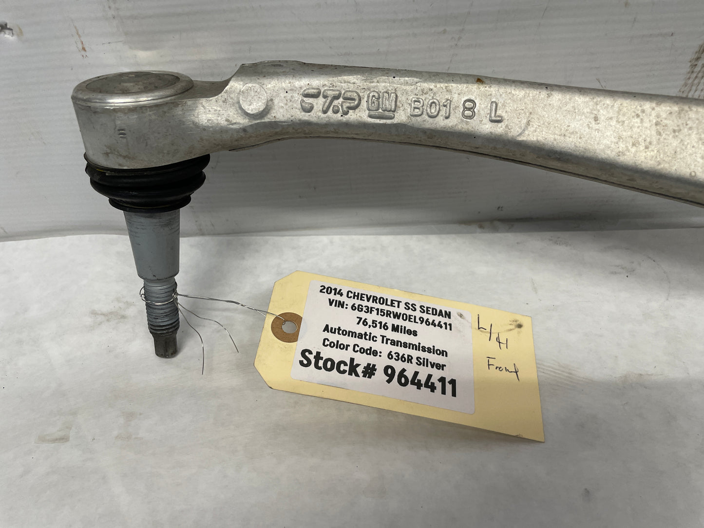 2014 Chevy SS Sedan LH Driver Front Suspension Lower Control Arm OEM - Day's Parts Yard
