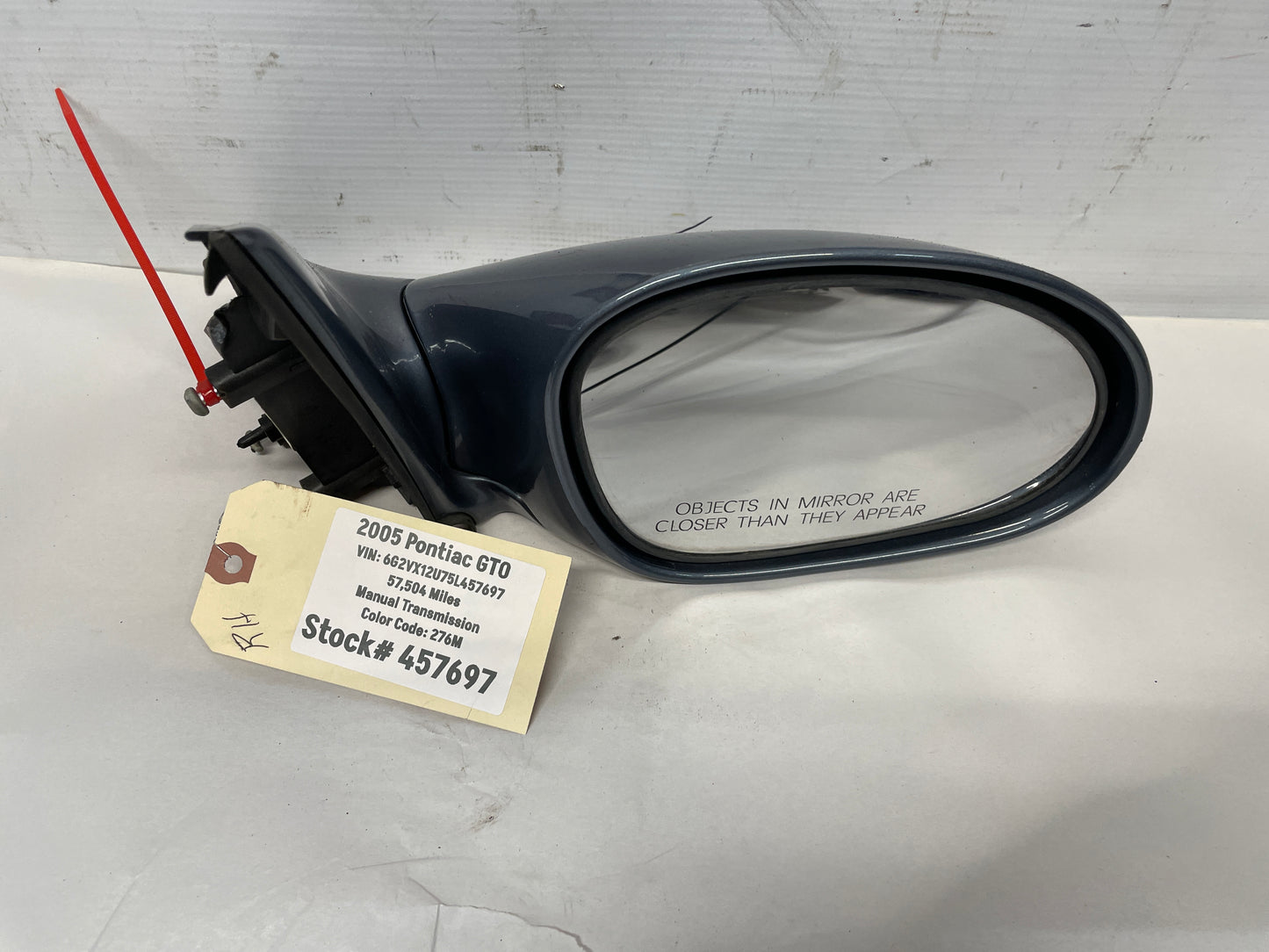 2005 Pontiac GTO RH Passenger Exterior Side Mirror OEM - Day's Parts Yard