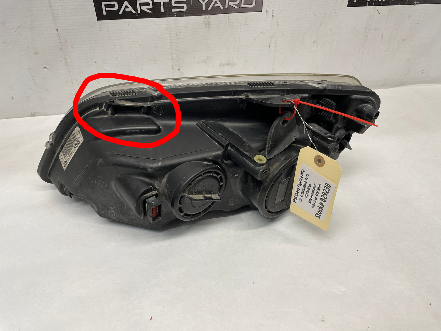2013 Chevy Caprice PPV RH Passenger Head Light Headlight Lamp OEM - Day's Parts Yard