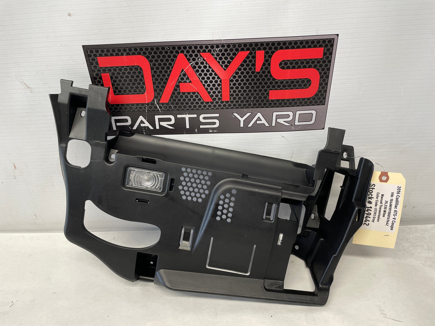 2016 Cadillac ATS-V Coupe RH Passenger Dash Instrument Panel Lower Trim OEM - Day's Parts Yard