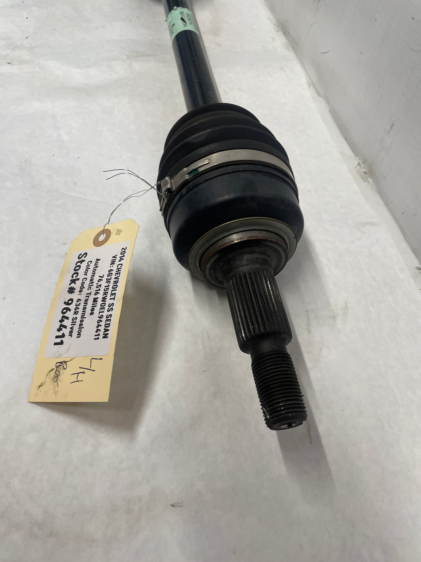 2014 Chevy SS Sedan LH Driver Rear CV Axle Half Shaft OEM - Day's Parts Yard