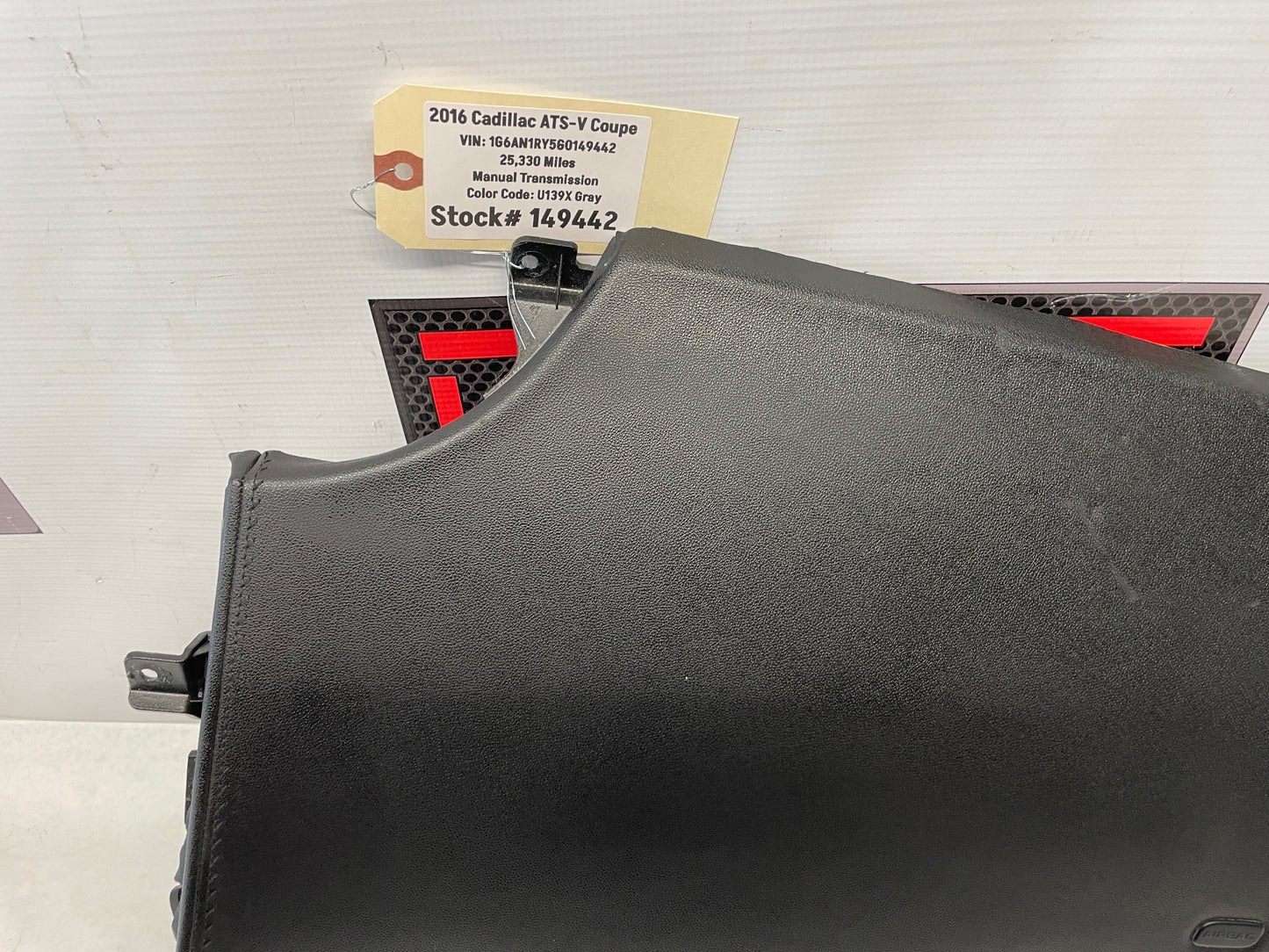 2016 Cadillac ATS-V RH Passenger Dash Pad Trim Board Panel w/ Airbag Air Bag OEM - Day's Parts Yard