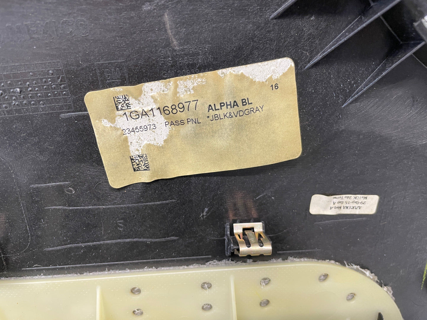 2016 Cadillac ATS-V RH Passenger Dash Pad Trim Board Panel w/ Airbag Air Bag OEM - Day's Parts Yard