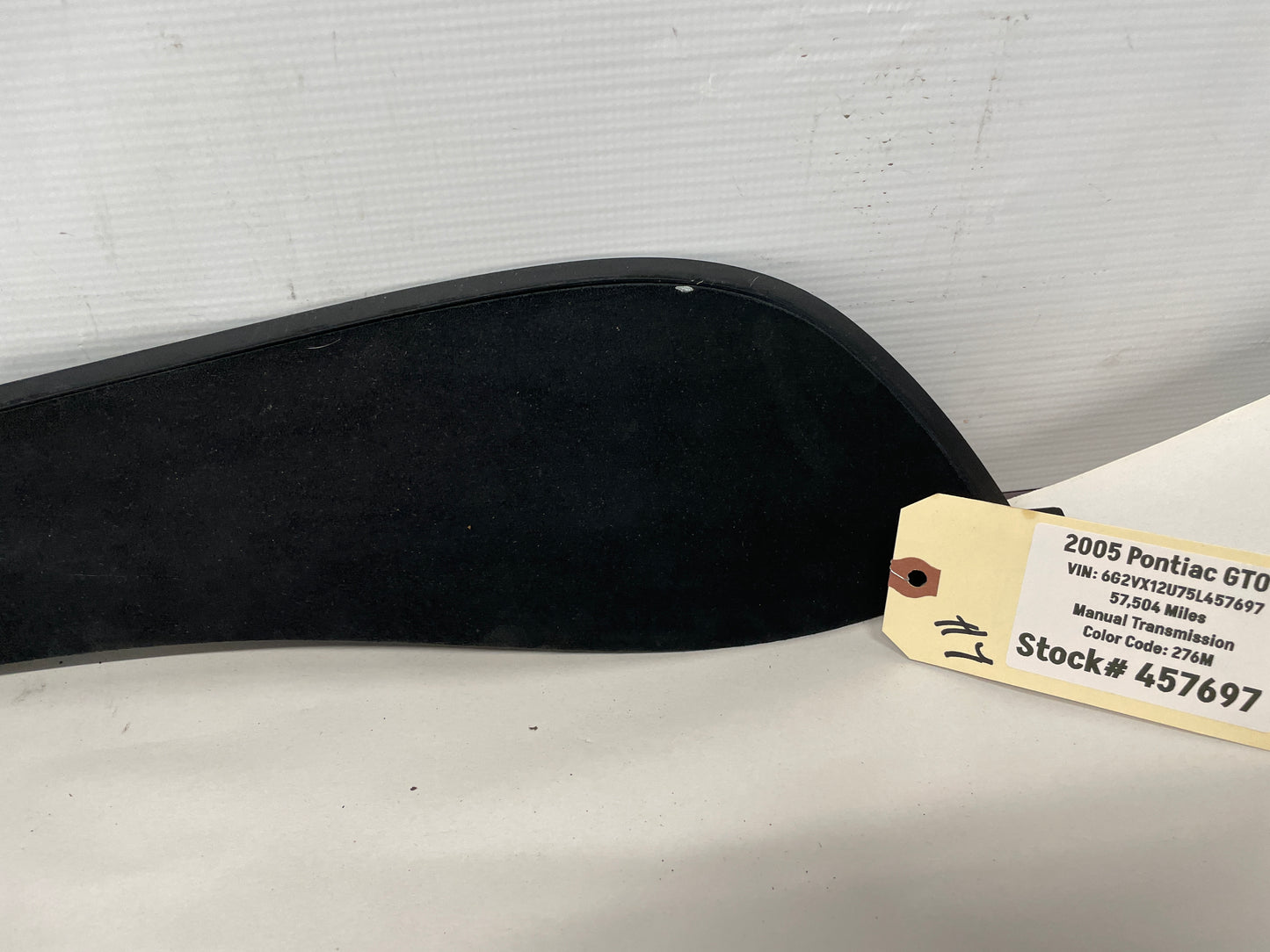2005 Pontiac GTO LH Driver Center Console Suede Insert Trim Panel OEM - Day's Parts Yard