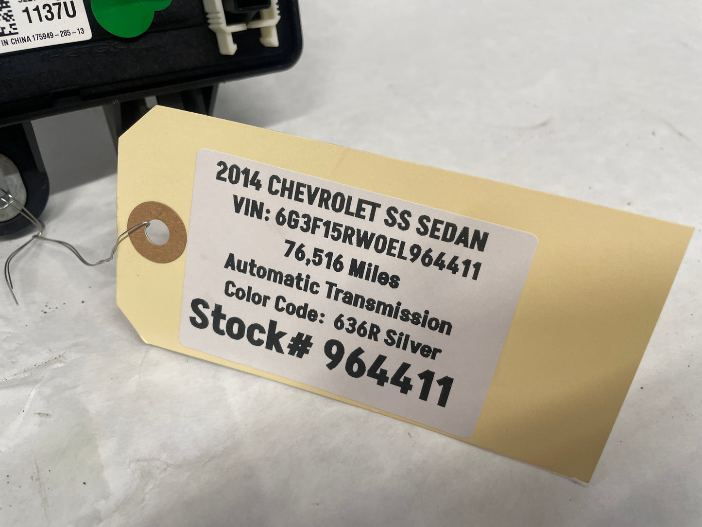 2014 Chevy SS Sedan Rear Fuse Relay Box Block OEM - Day's Parts Yard