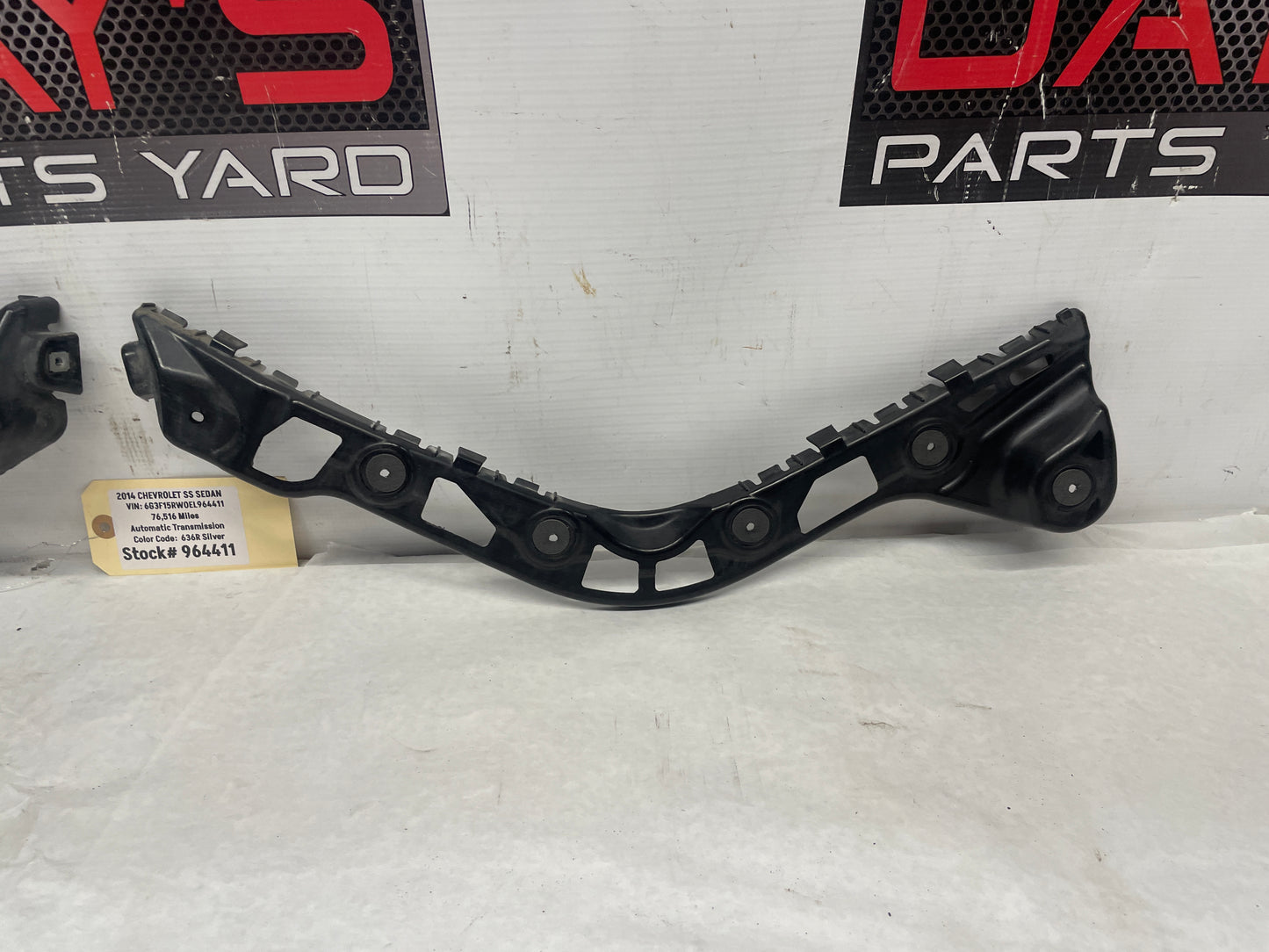 2014 Chevy SS Sedan RH & LH Rear Bumper Brackets Guides OEM - Day's Parts Yard