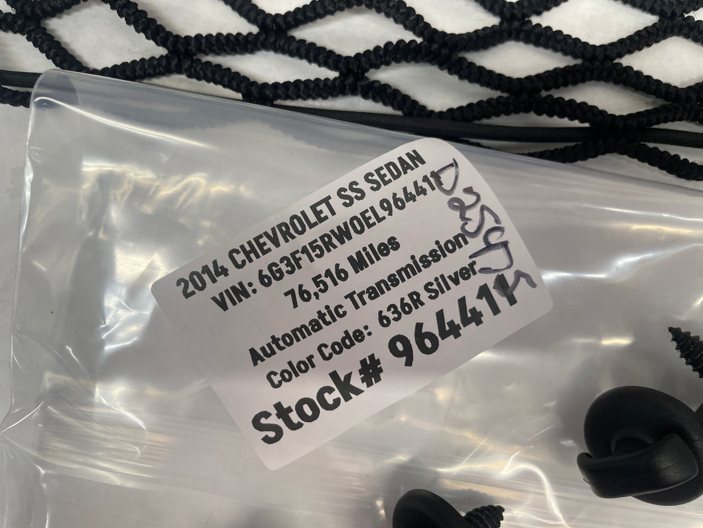 2014 Chevy SS Sedan Trunk Cargo Net w/ Hooks OEM - Day's Parts Yard