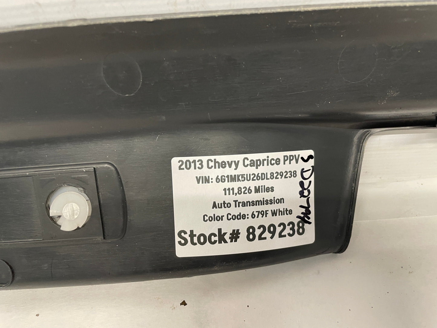 2013 Chevy Caprice PPV LH Driver Front Door Scuff Sill Plate Panel Trim Molding OEM - Day's Parts Yard