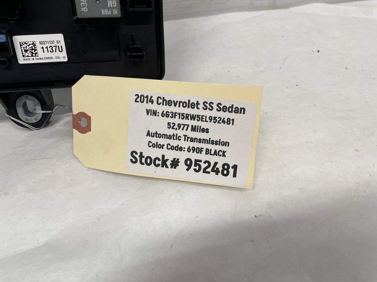 2014 Chevrolet SS Sedan Rear Fuse Relay Box OEM - Day's Parts Yard