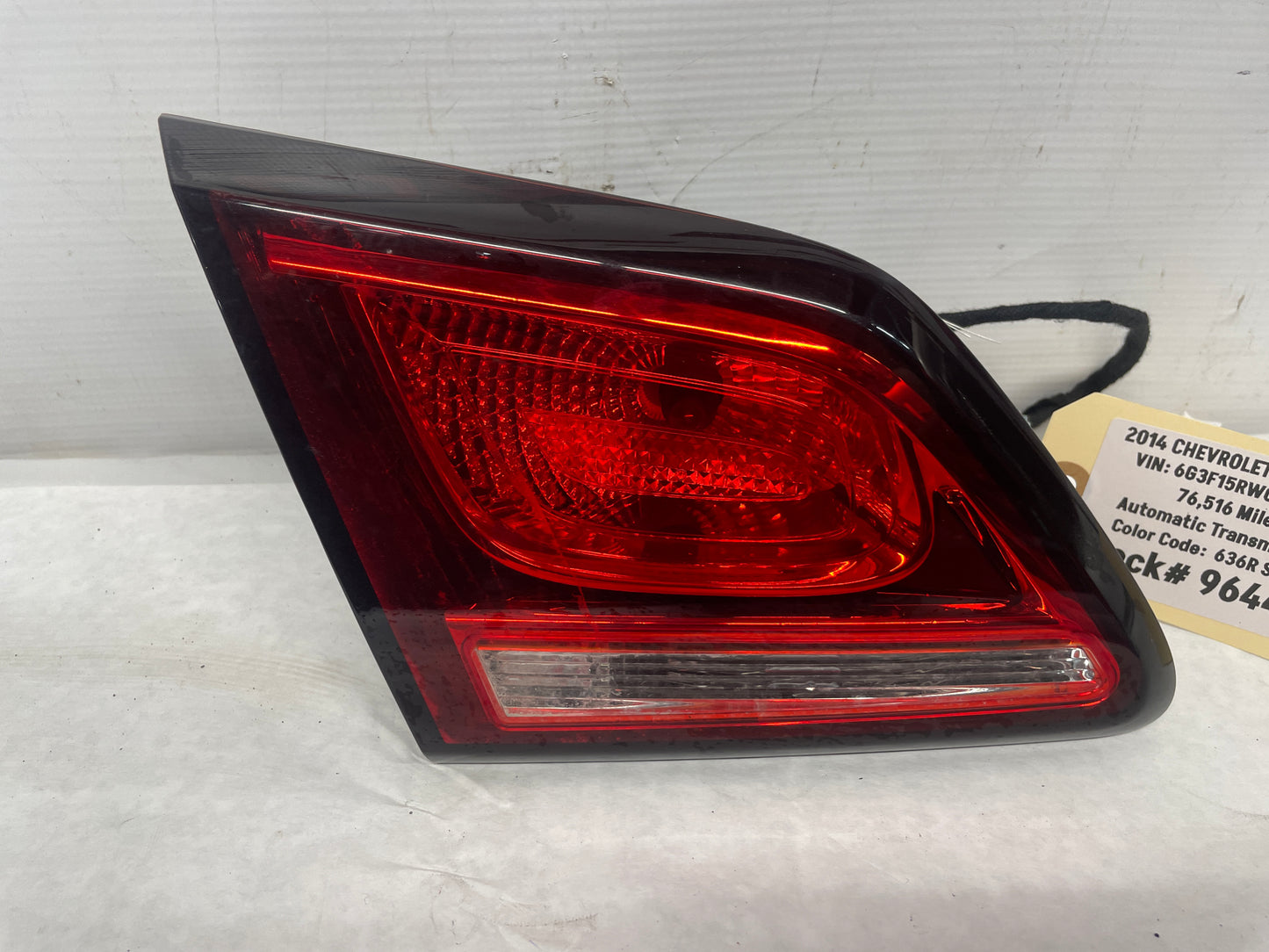 2014 Chevy SS Sedan LH Driver Inner Tail Light Taillight Lamp OEM - Day's Parts Yard