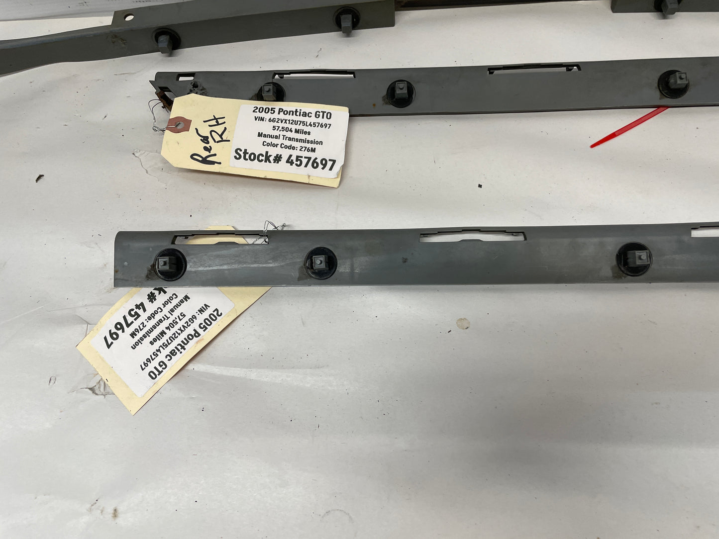 2005 Pontiac GTO Rear Bumper Brackets Guides Set OEM - Day's Parts Yard