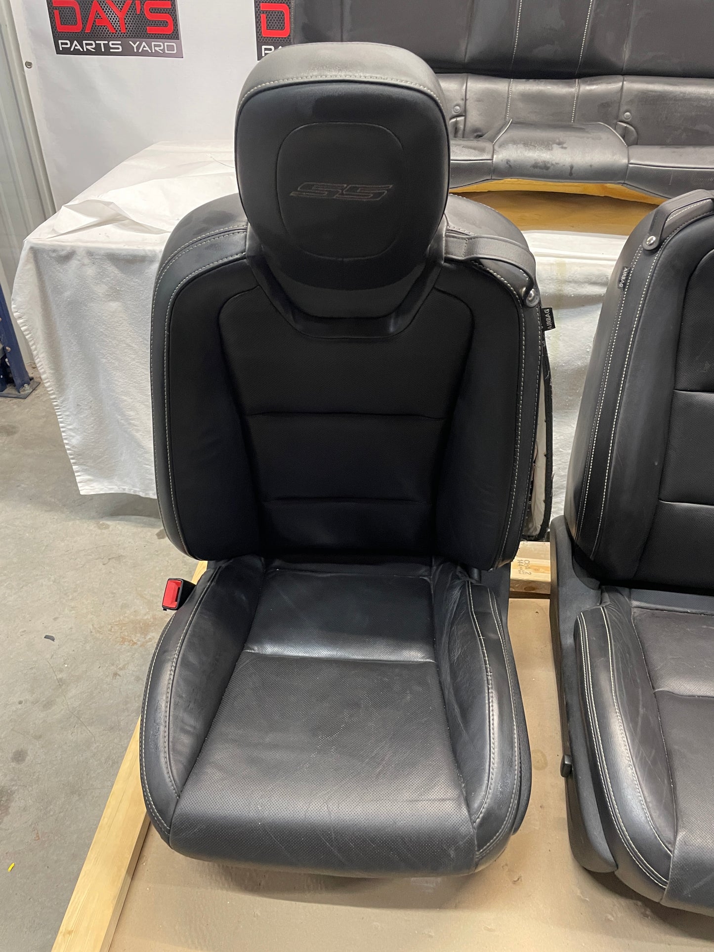 2010 Chevy Camaro SS Seats Front and Rear Black Leather OEM - Day's Parts Yard