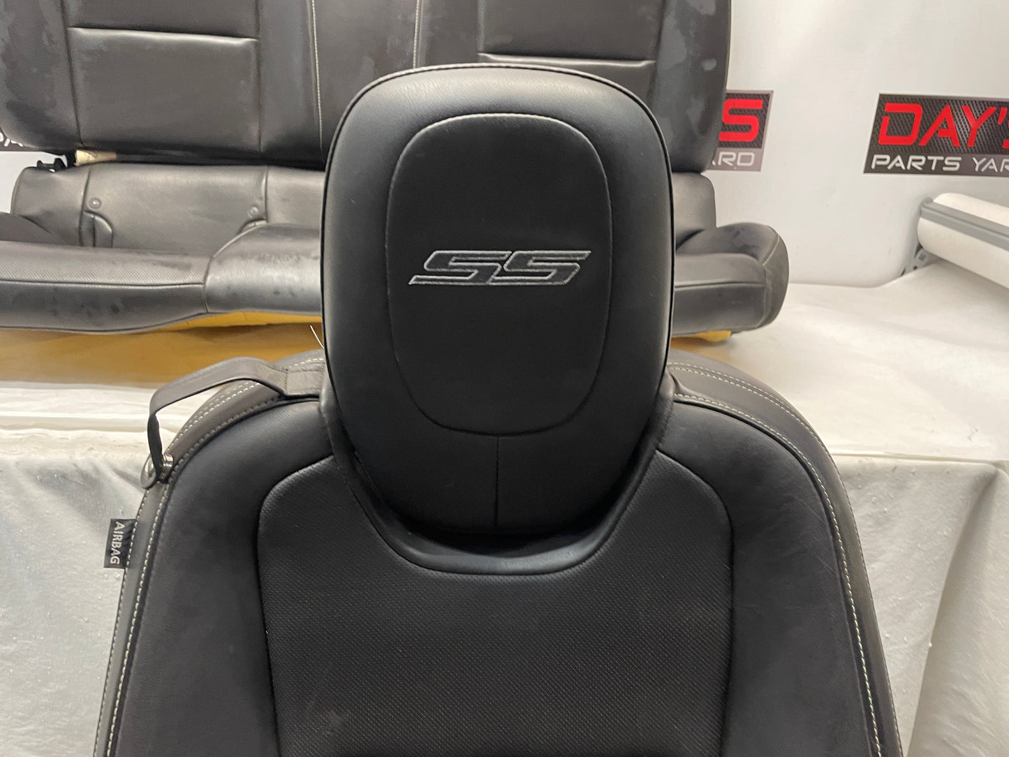2010 Chevy Camaro SS Seats Front and Rear Black Leather OEM - Day's Parts Yard