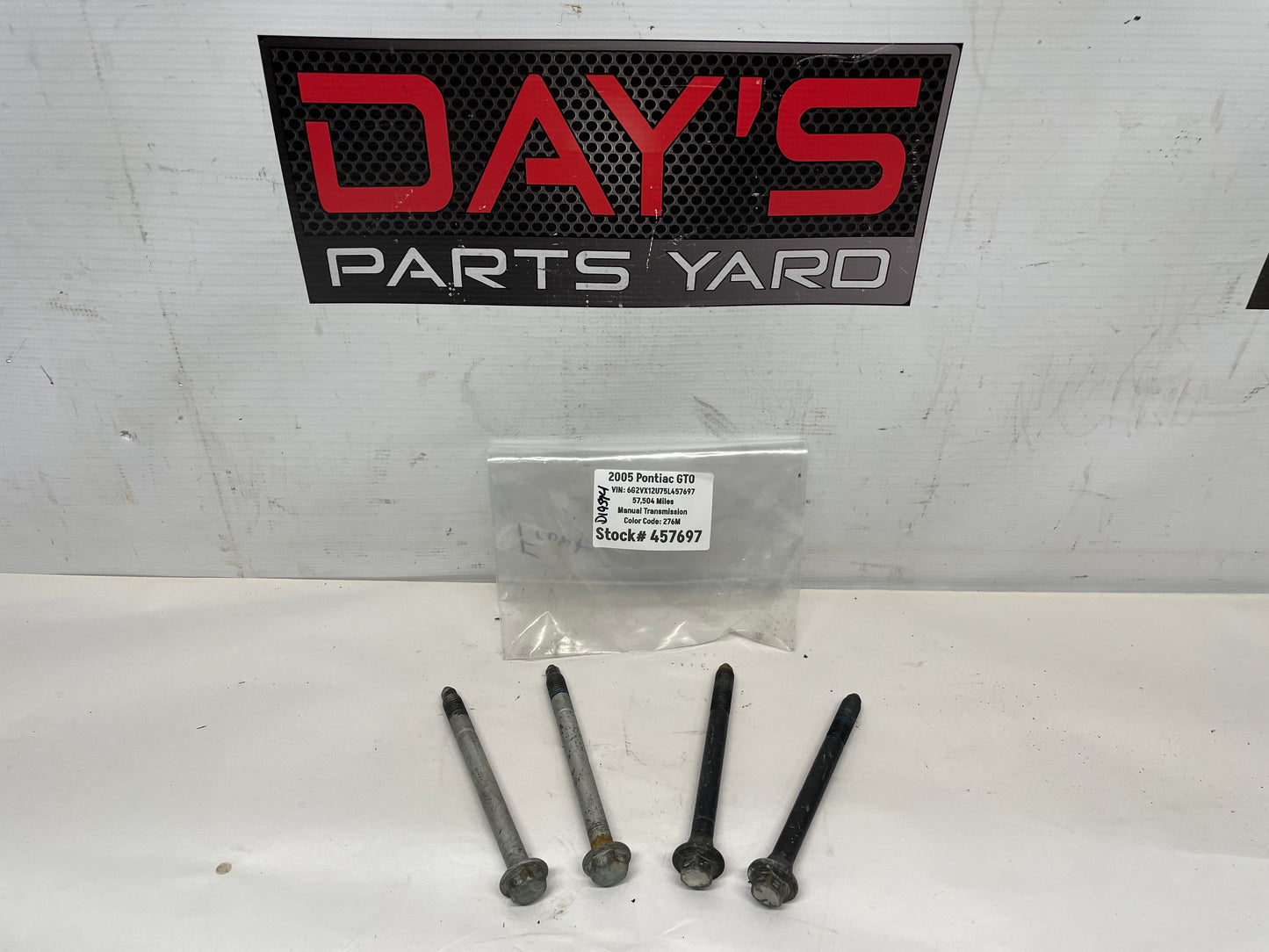 2005 Pontiac GTO Front Suspension Cradle K Member Hardware Bolts OEM - Day's Parts Yard