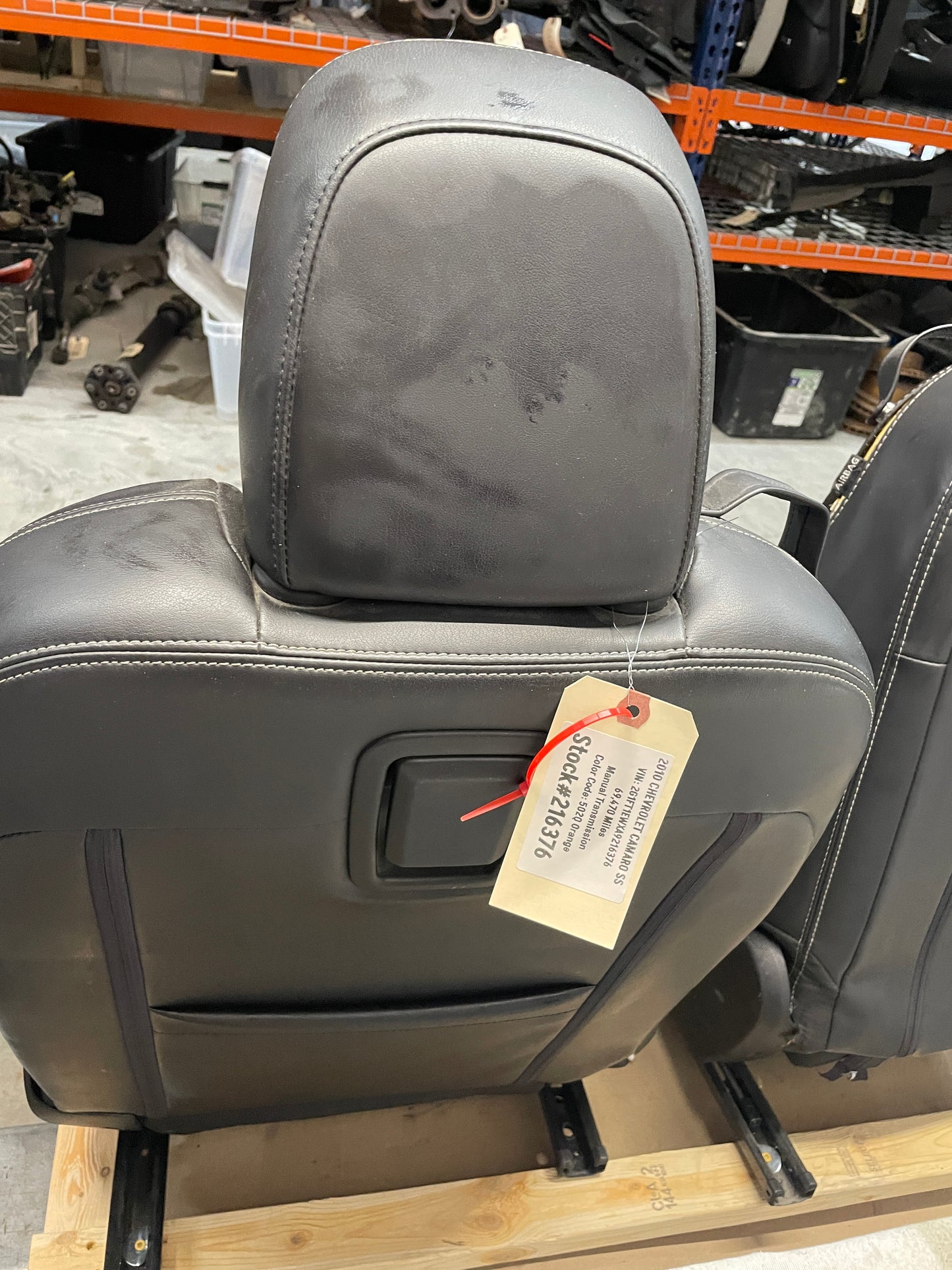 2010 Chevy Camaro SS Seats Front and Rear Black Leather OEM - Day's Parts Yard