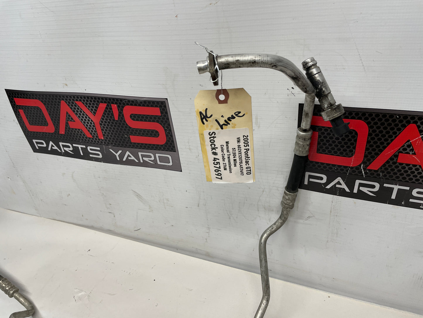 2005 Pontiac GTO A/C AC Air Conditioner Line Hose Tube OEM - Day's Parts Yard