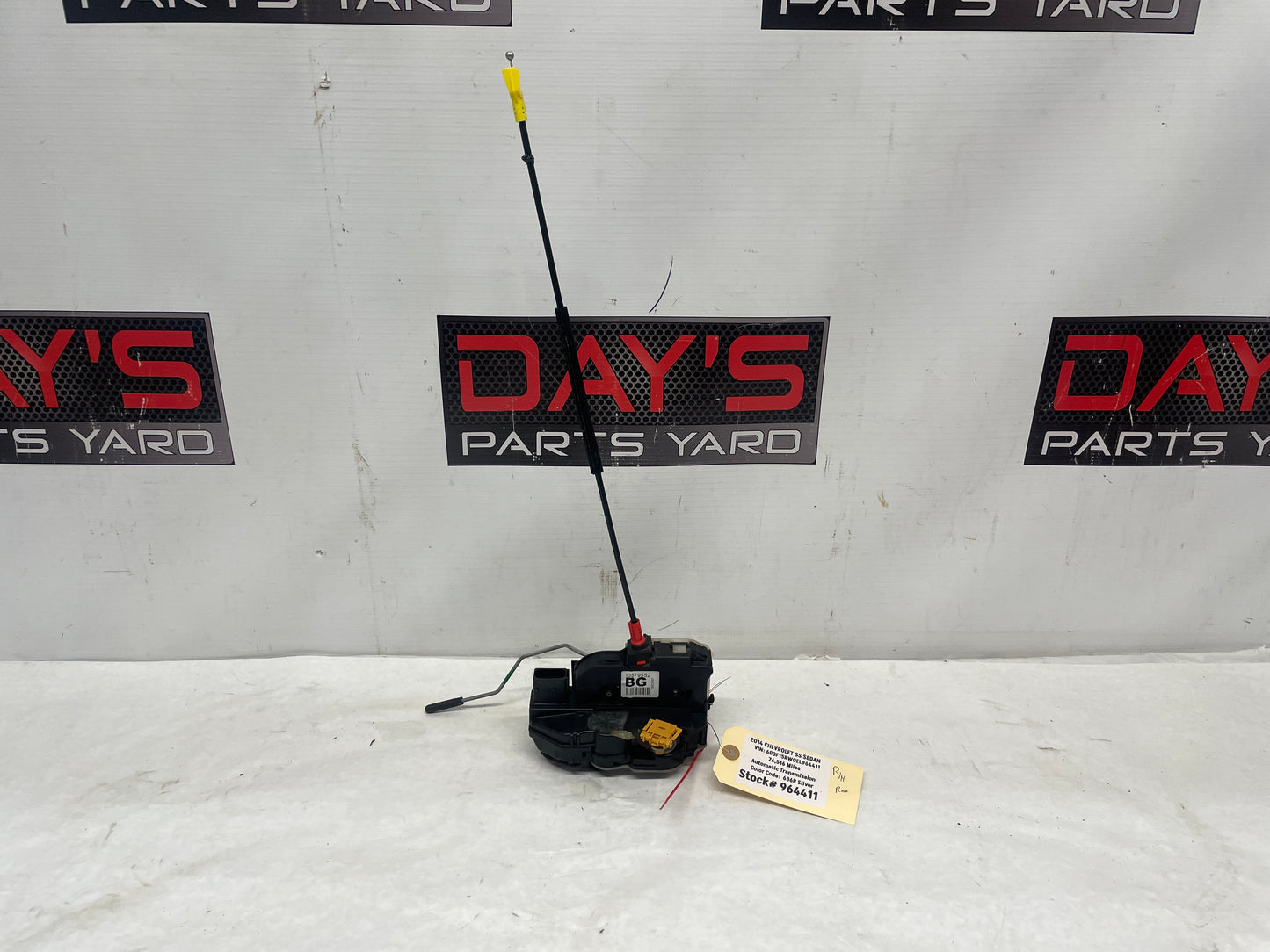2014 Chevy SS Sedan RH Passenger Rear Door Lock Actuator OEM - Day's Parts Yard