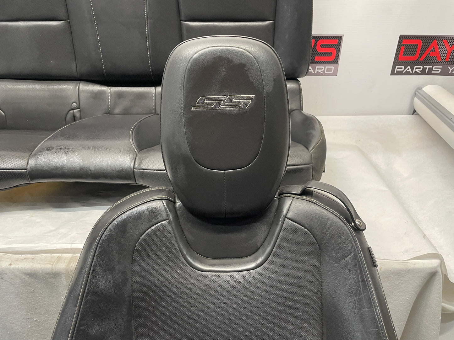 2015 Chevy Camaro SS Seats Front & Rear Black Leather OEM - Day's Parts Yard