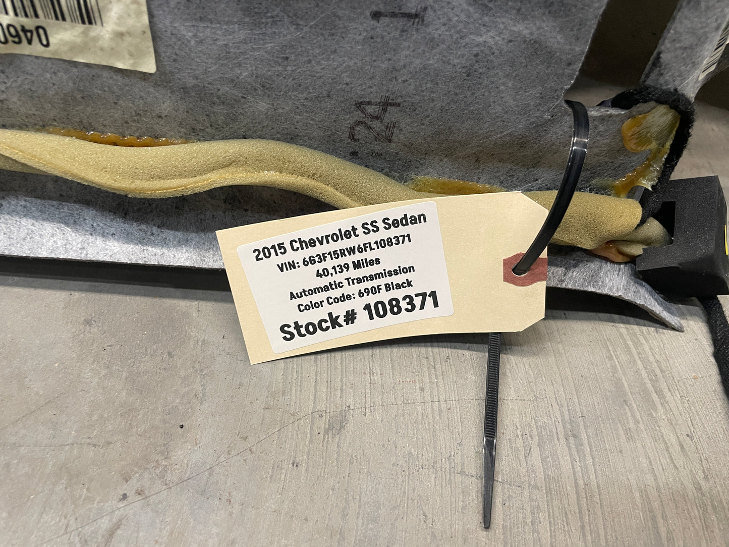 2015 Chevy SS Sedan Headliner Head Liner OEM - Day's Parts Yard