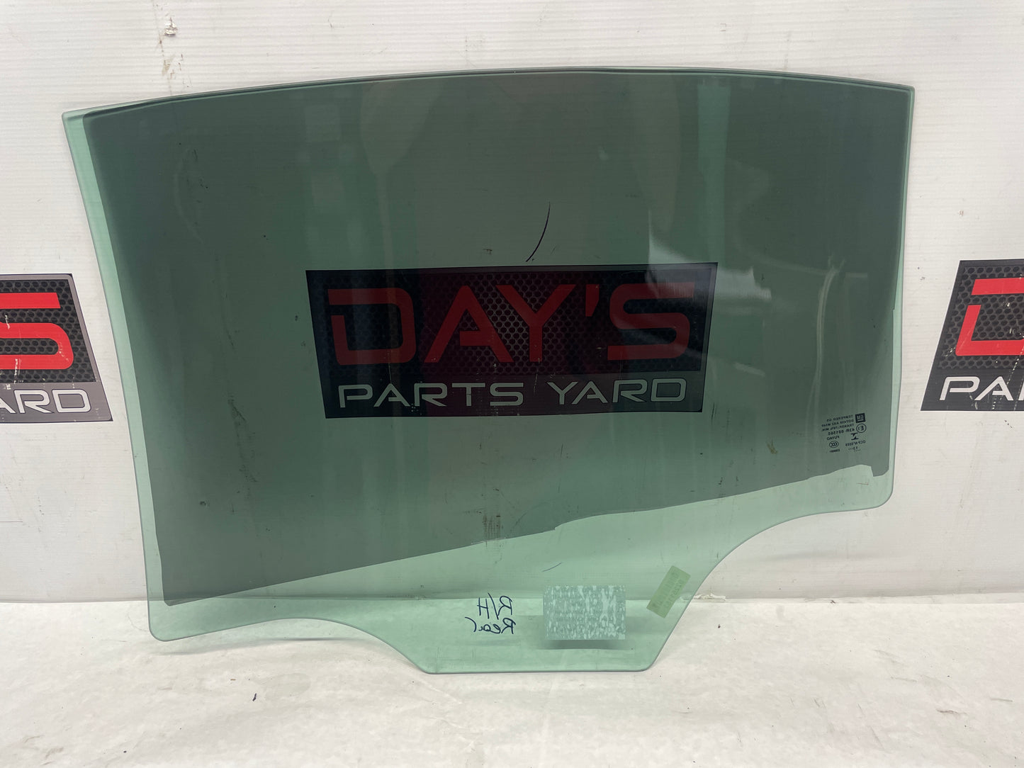 2014 Chevy SS Sedan RH Passenger Rear Door Window Glass OEM - Day's Parts Yard