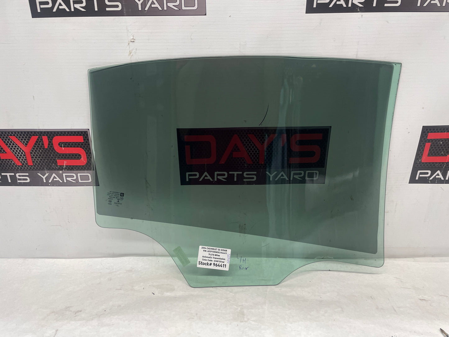2014 Chevy SS Sedan LH Driver Rear Door Window Glass OEM - Day's Parts Yard