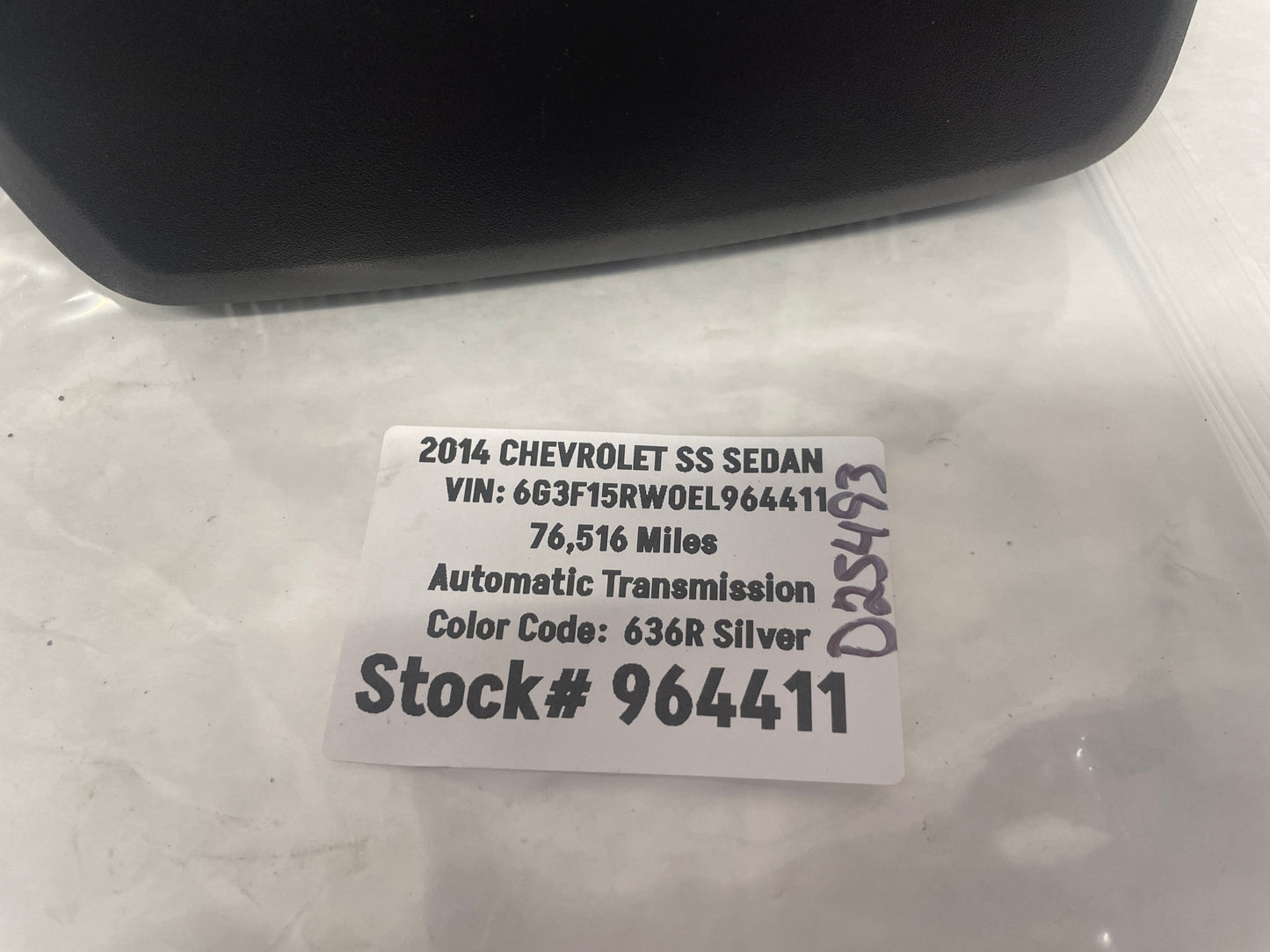 2014 Chevrolet SS Sedan Rearview Mirror Camera Cover Bezel Trim Molding OEM - Day's Parts Yard