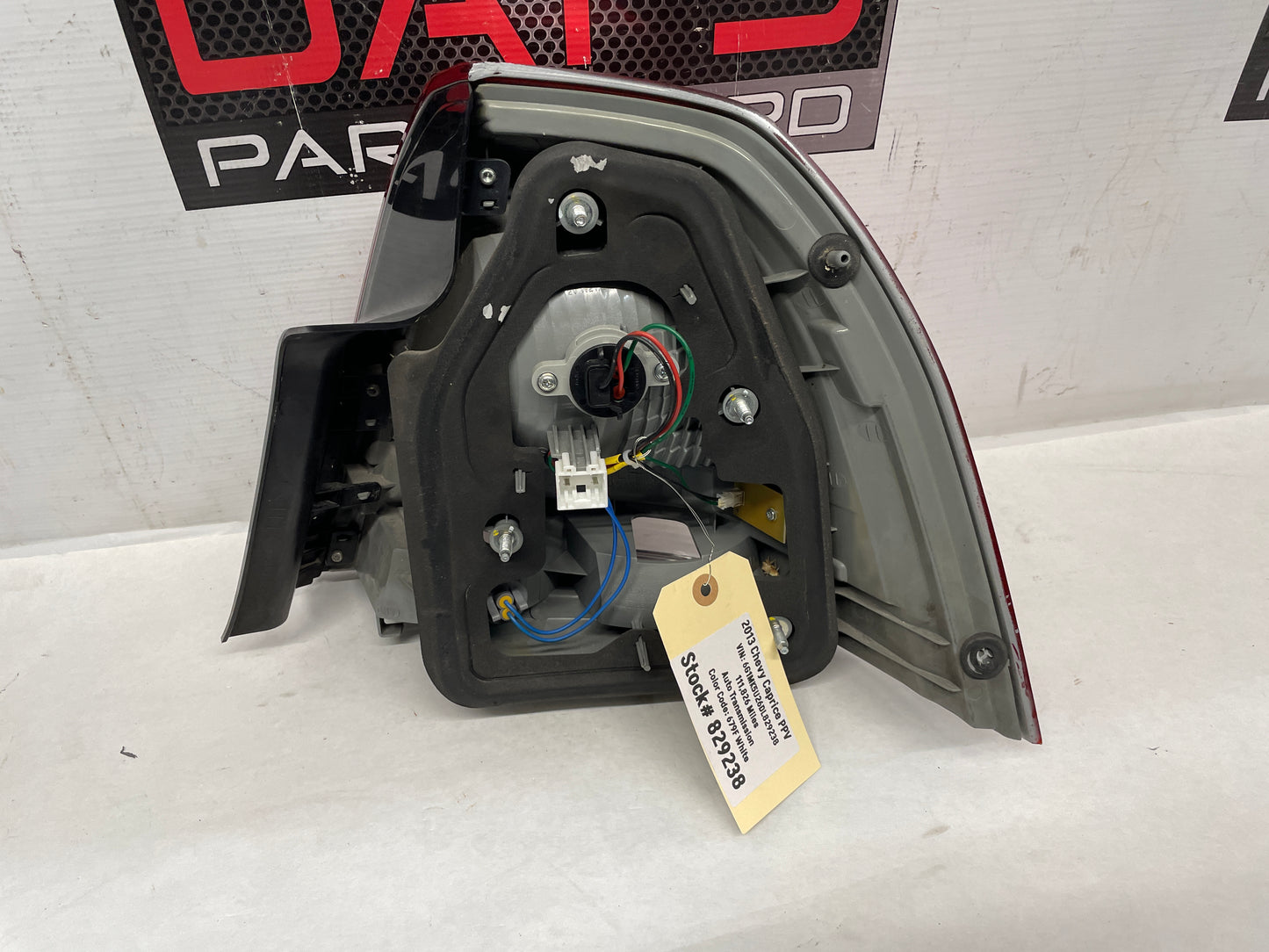 2013 Chevy Caprice PPV LH Driver Taillight Tail Light Lamp OEM - Day's Parts Yard