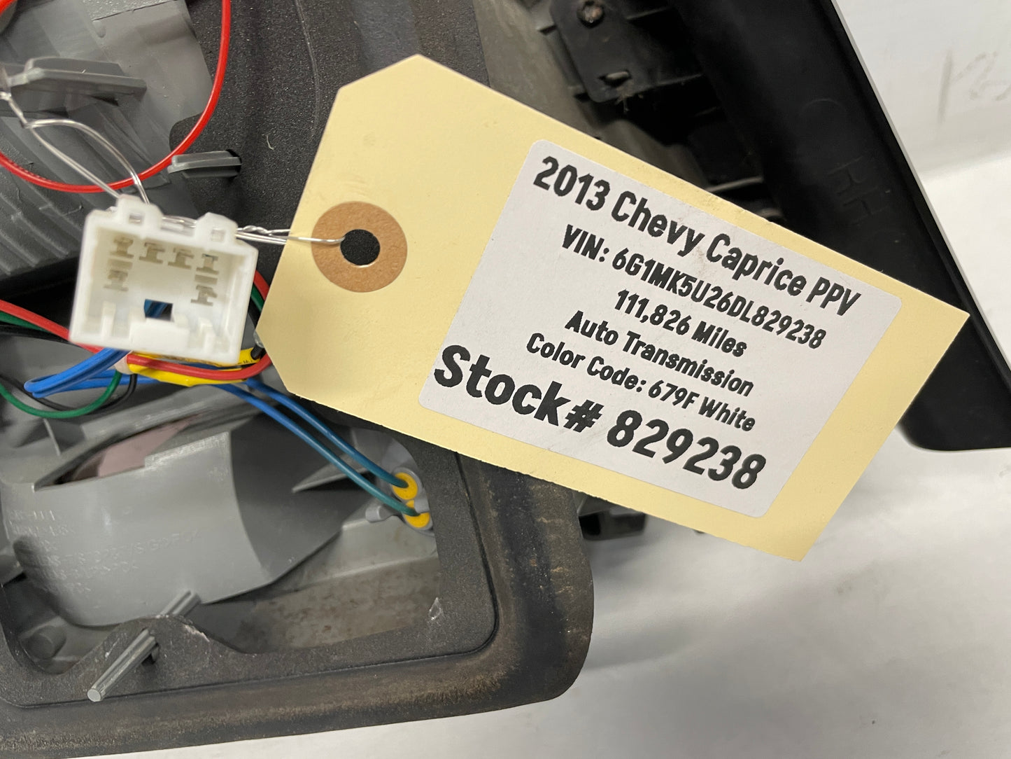 2013 Chevy Caprice PPV RH Passenger Taillight Tail Light Lamp OEM - Day's Parts Yard