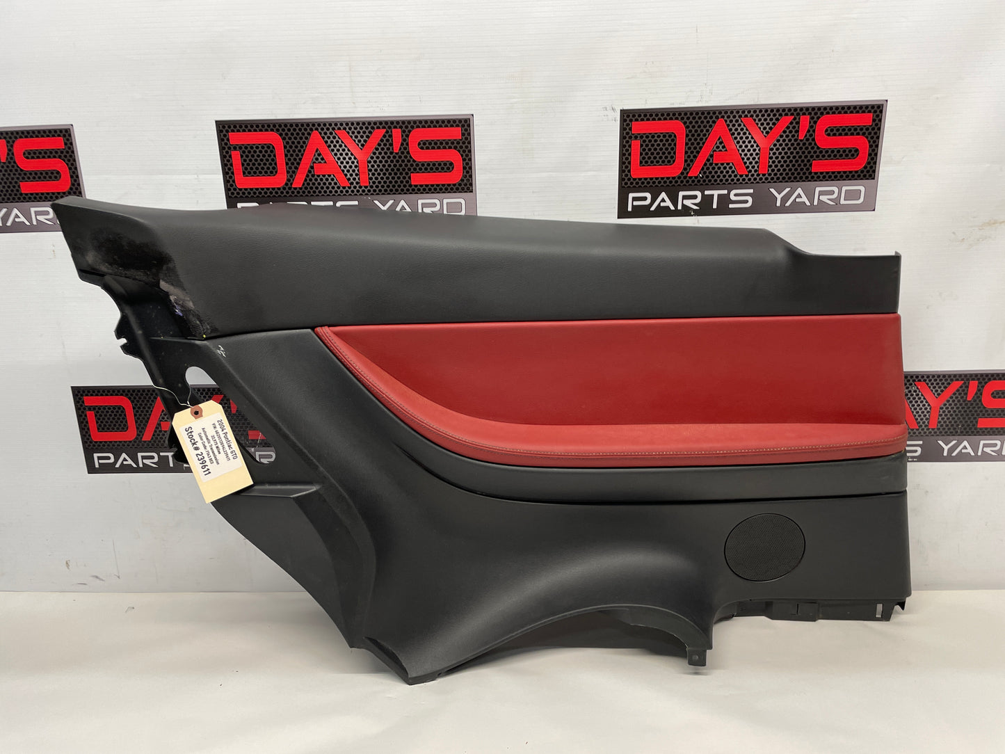 2004 Pontiac GTO LH Driver Rear Interior Door Quarter Panel Red/Black OEM - Day's Parts Yard