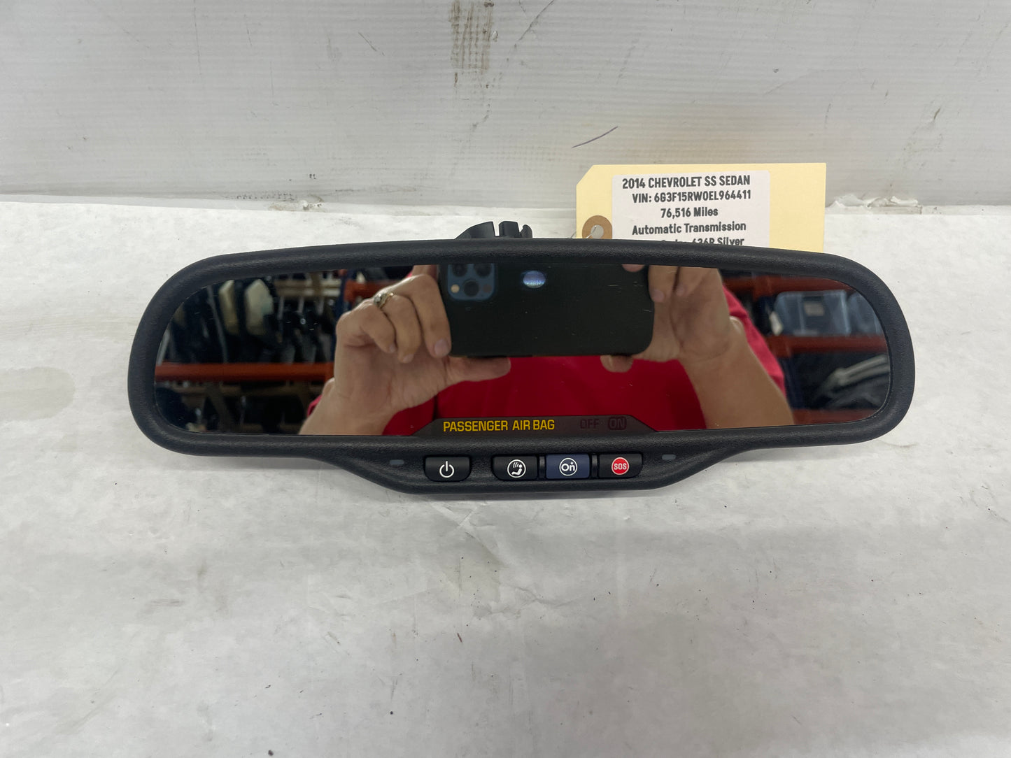 2014 Chevy SS Sedan Rear View Rearview Mirror Auto Dimming & OnStar OEM - Day's Parts Yard