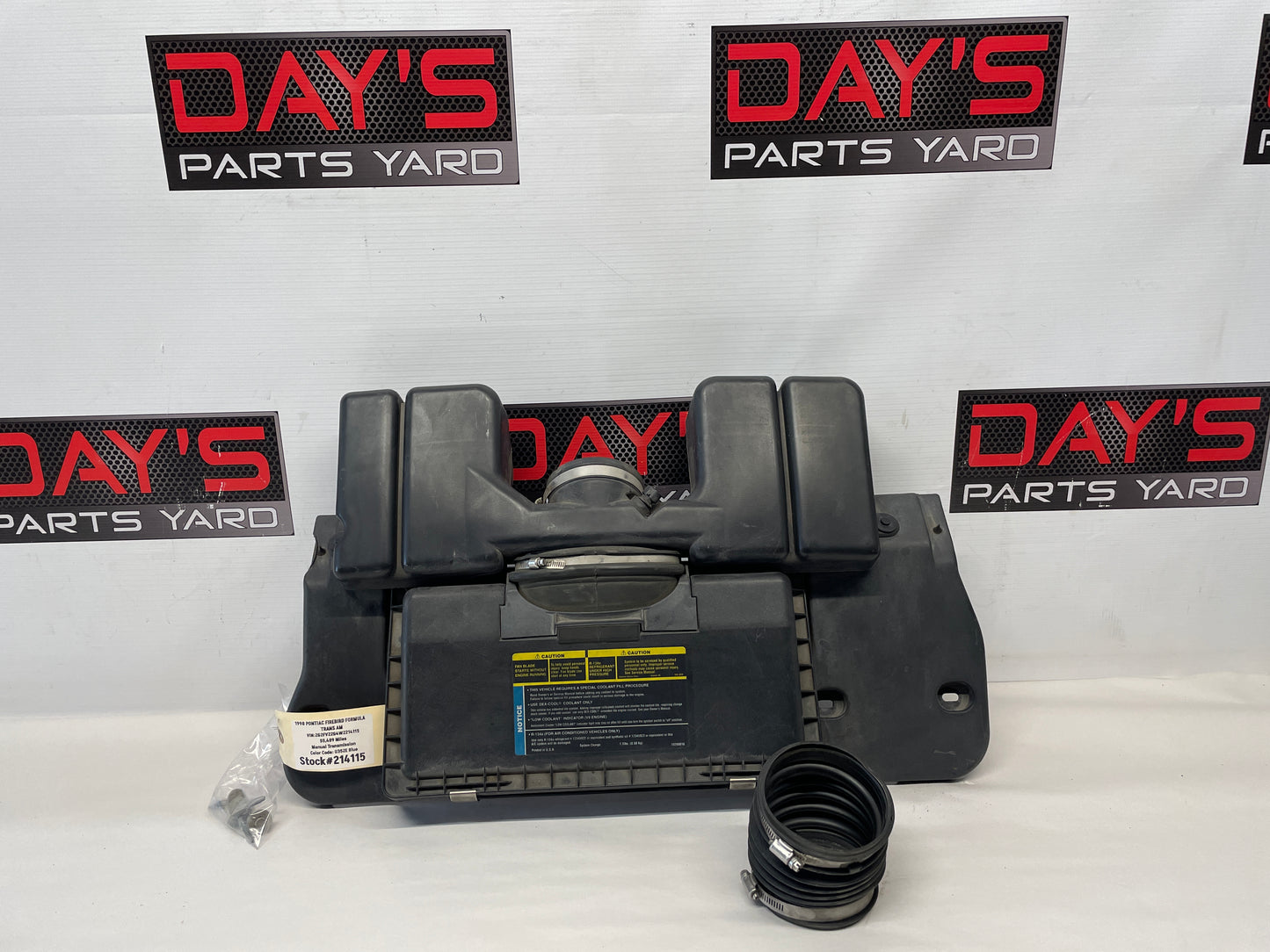 1998 Pontiac Firebird Trans Am Formula Factory OEM Air Intake Box Assembly - Day's Parts Yard