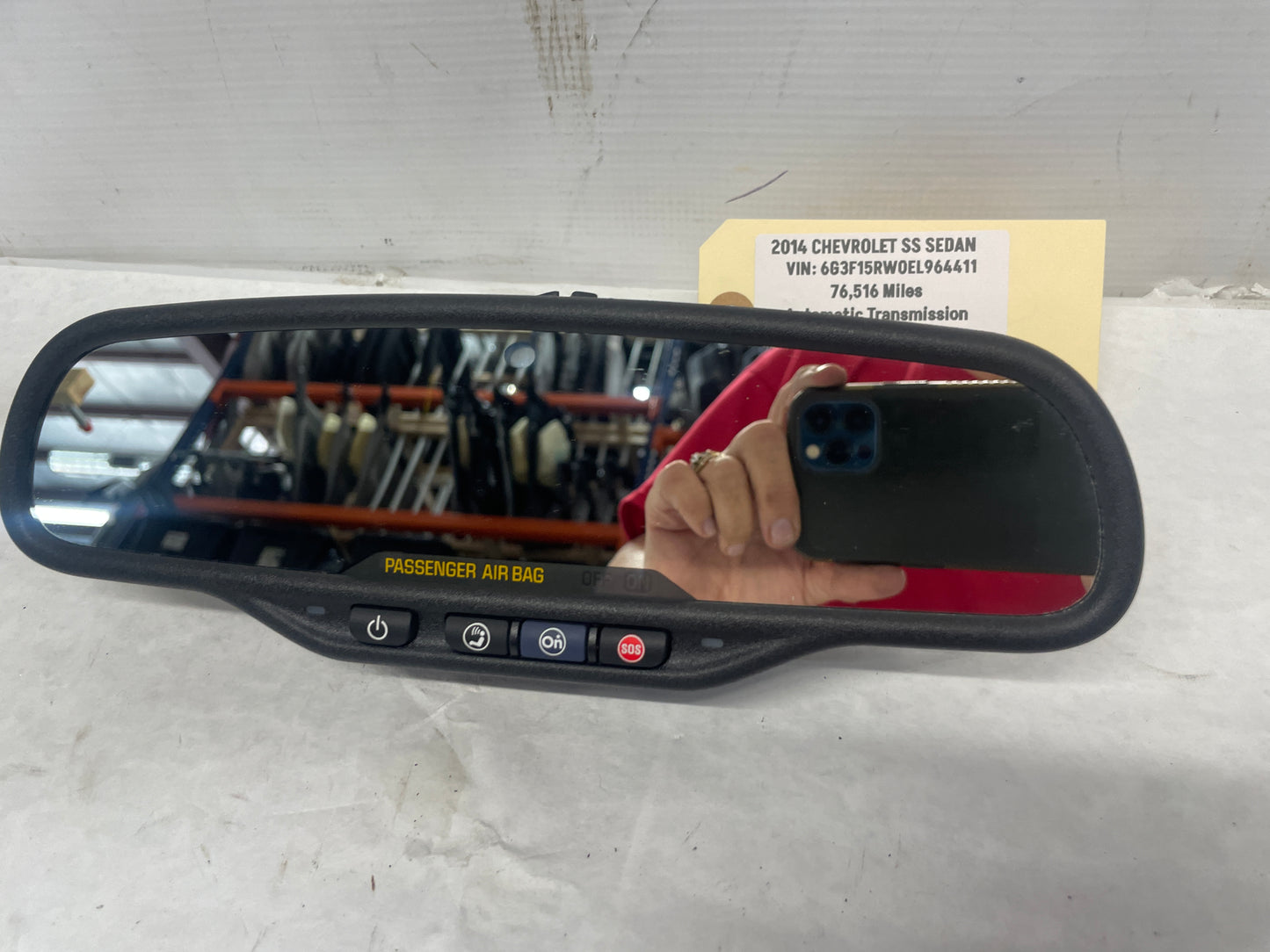 2014 Chevy SS Sedan Rear View Rearview Mirror Auto Dimming & OnStar OEM - Day's Parts Yard
