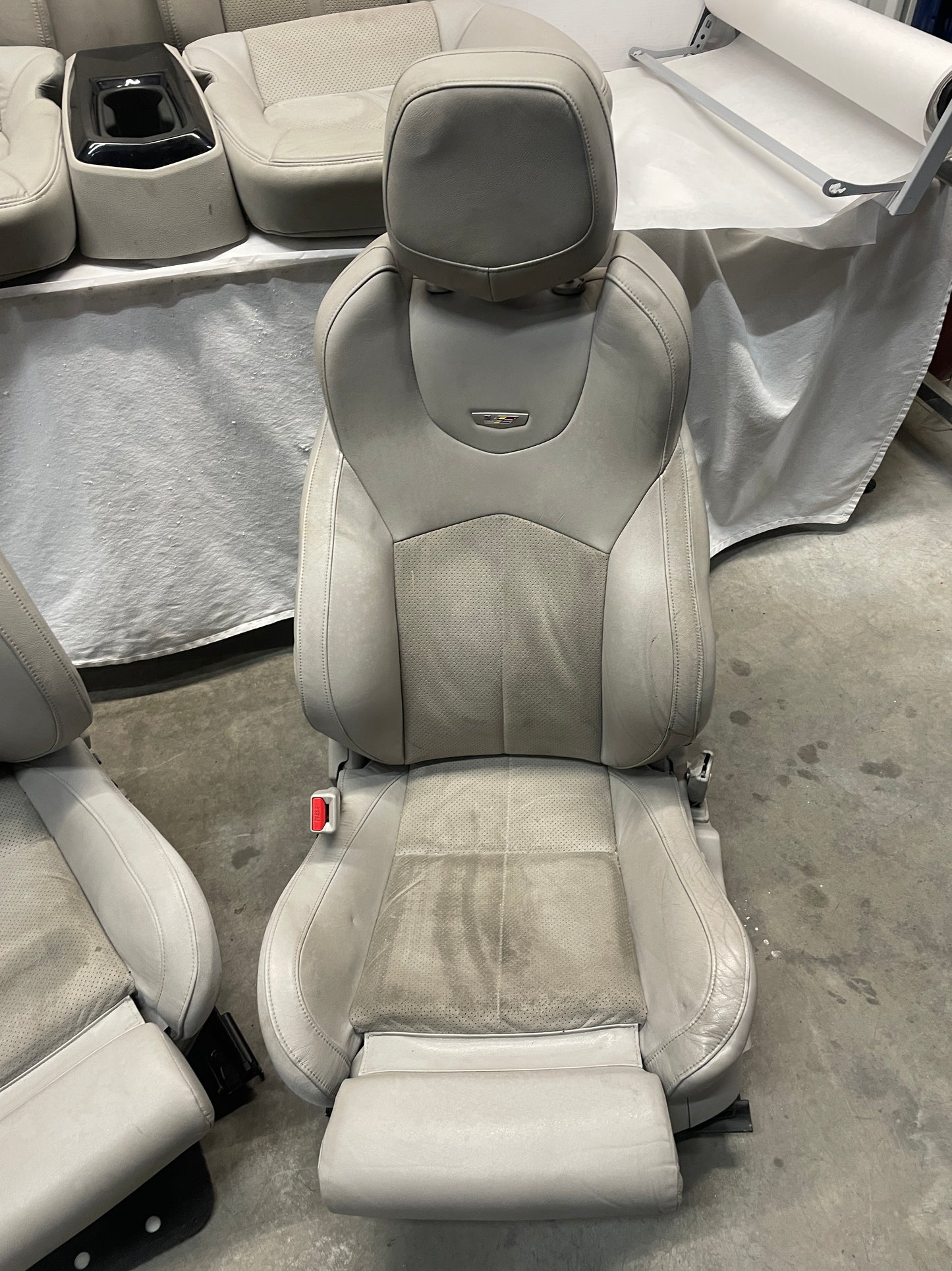 2011 Cadillac CTS-V Seats Fronts and Rears Recaro Gray OEM - Day's Parts Yard
