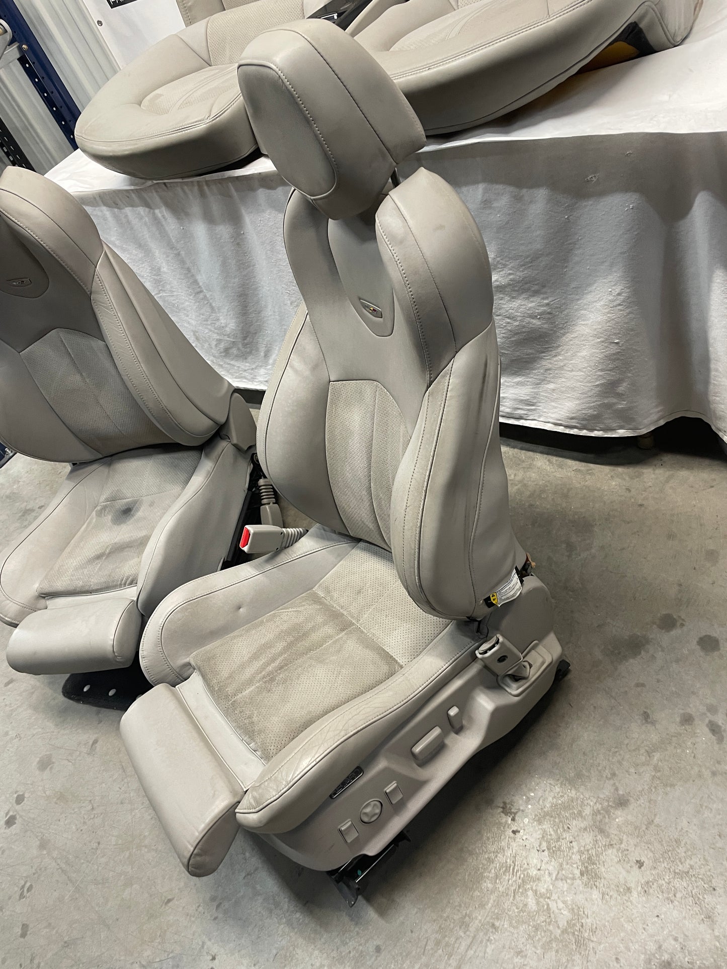 2011 Cadillac CTS-V Seats Fronts and Rears Recaro Gray OEM - Day's Parts Yard