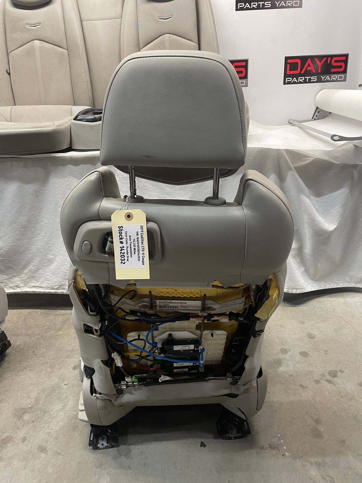 2011 Cadillac CTS-V Seats Fronts and Rears Recaro Gray OEM - Day's Parts Yard
