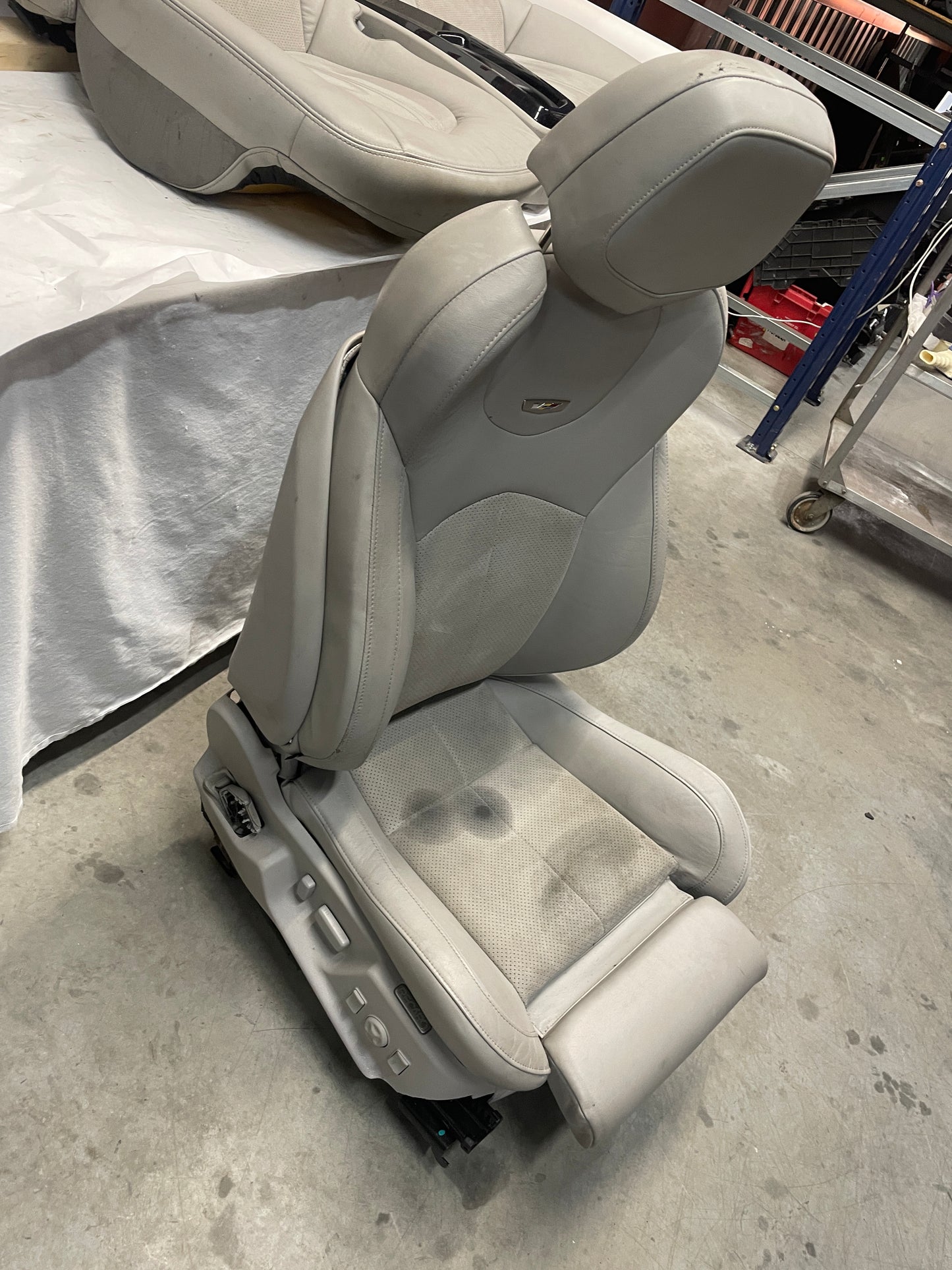 2011 Cadillac CTS-V Seats Fronts and Rears Recaro Gray OEM - Day's Parts Yard
