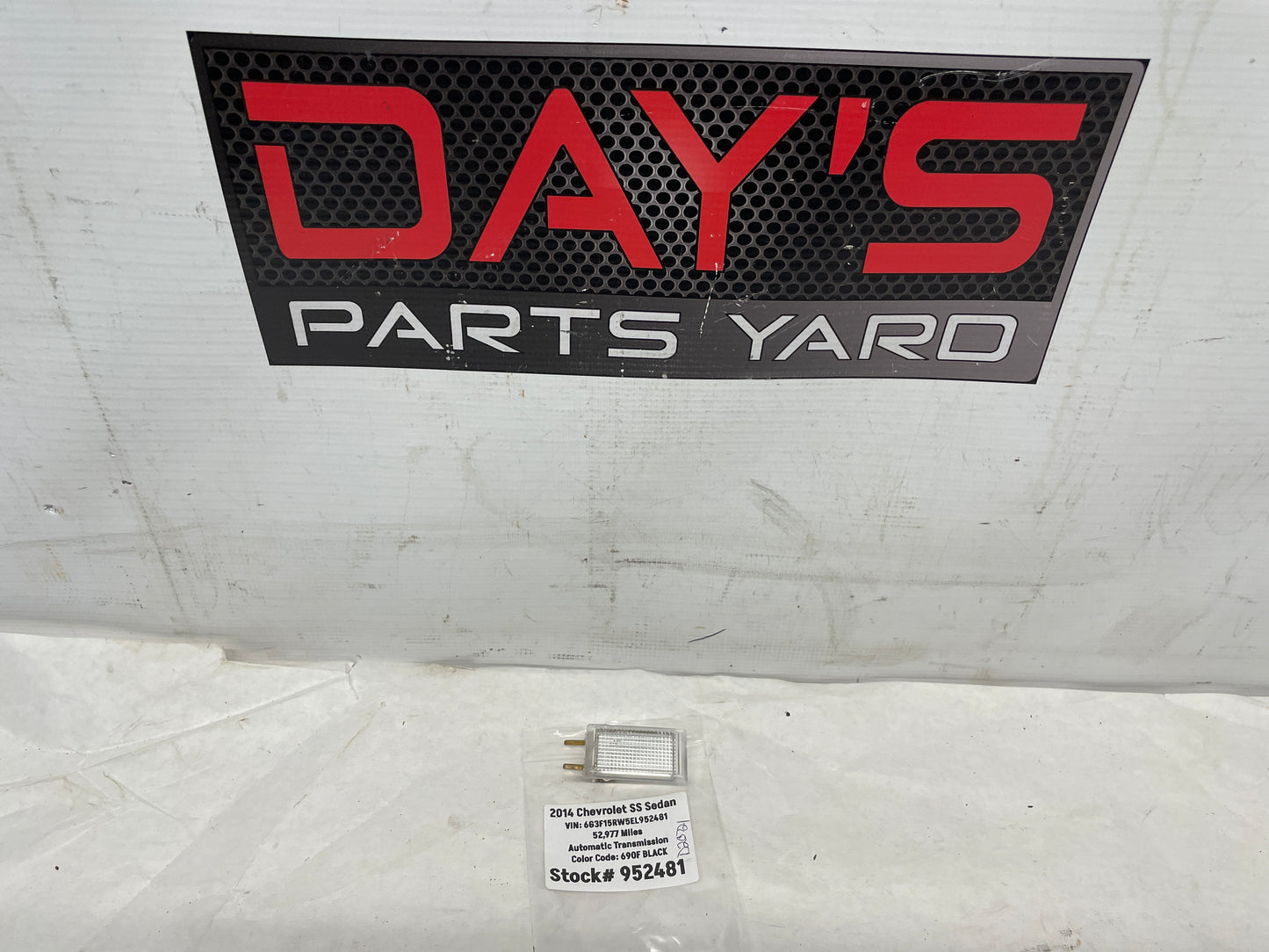 2014 Chevy SS Sedan Trunk Cargo Light OEM - Day's Parts Yard