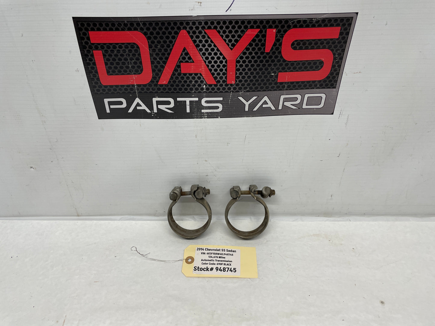 2014 Chevy SS Sedan Factory Exhaust Muffler Clamps OEM - Day's Parts Yard