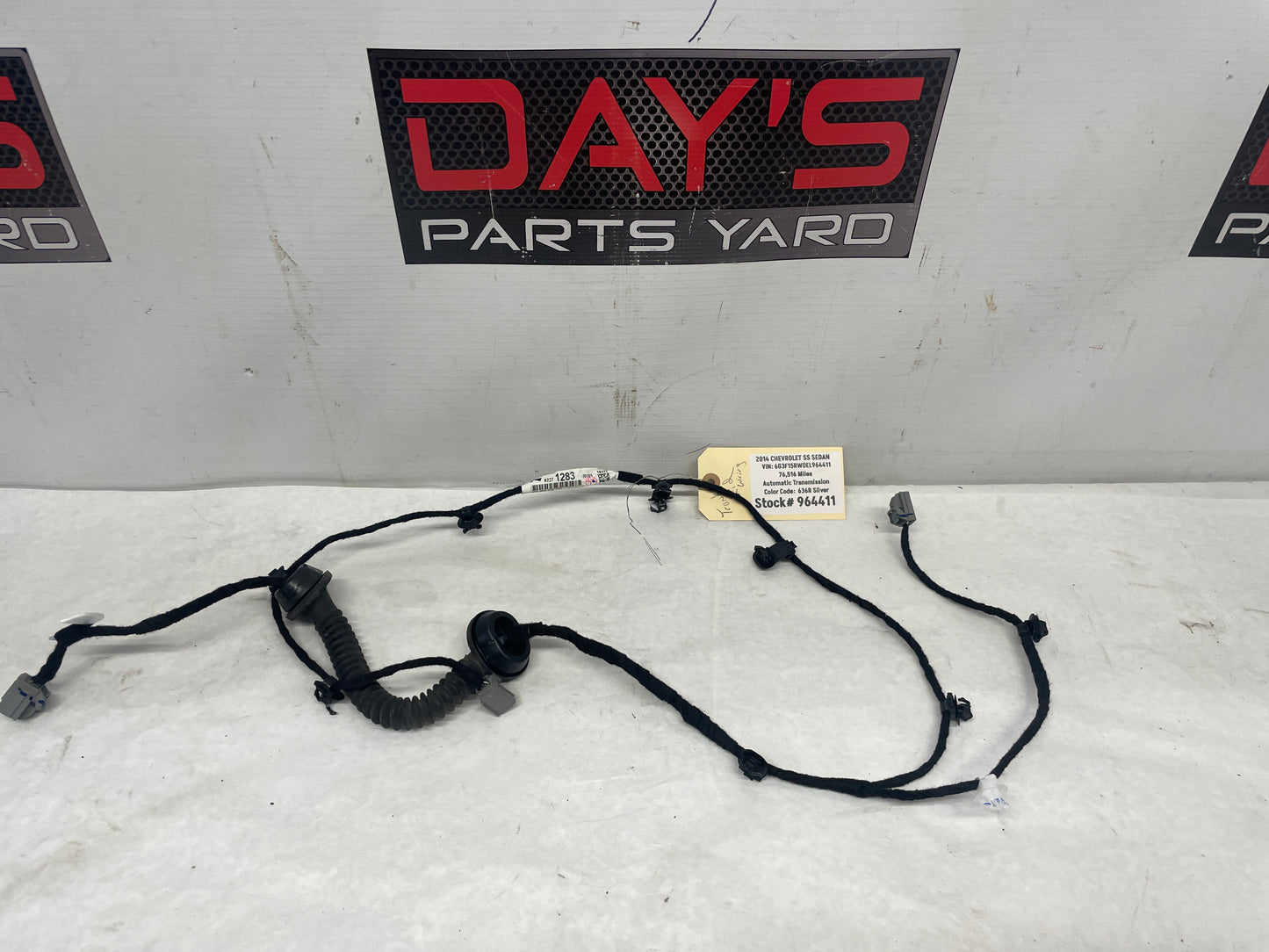 2014 Chevy SS Sedan Trunk Deck Lid Wire Wiring Harness OEM - Day's Parts Yard