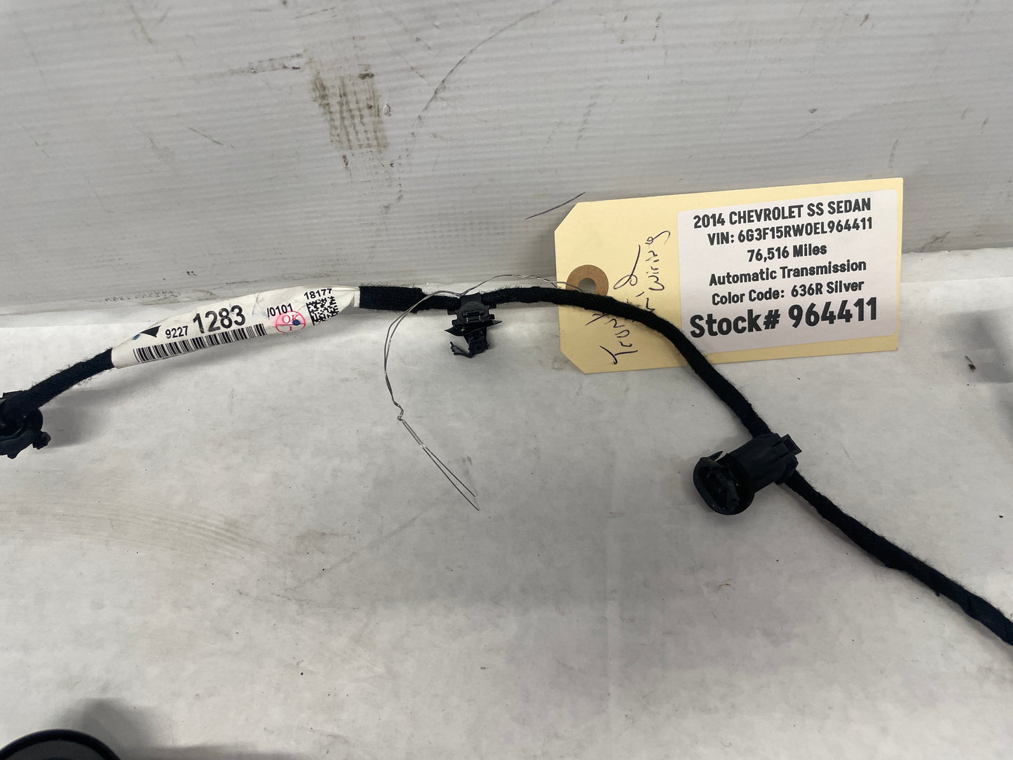 2014 Chevy SS Sedan Trunk Deck Lid Wire Wiring Harness OEM - Day's Parts Yard