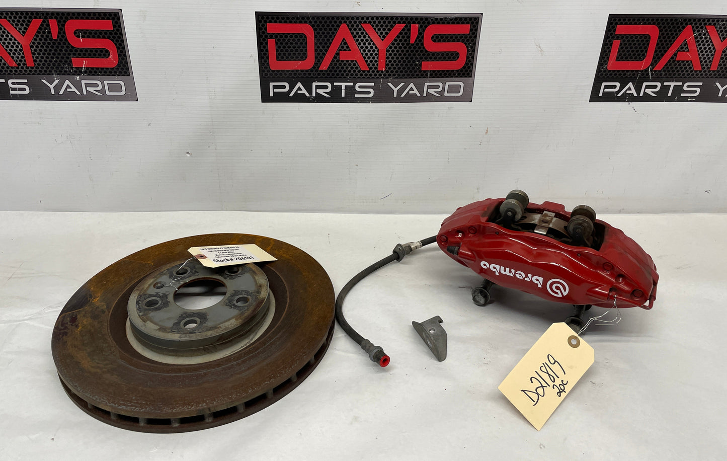 2015 Chevy Camaro SS LH Driver Front Brembo Brake Caliper & Rotor OEM - Day's Parts Yard