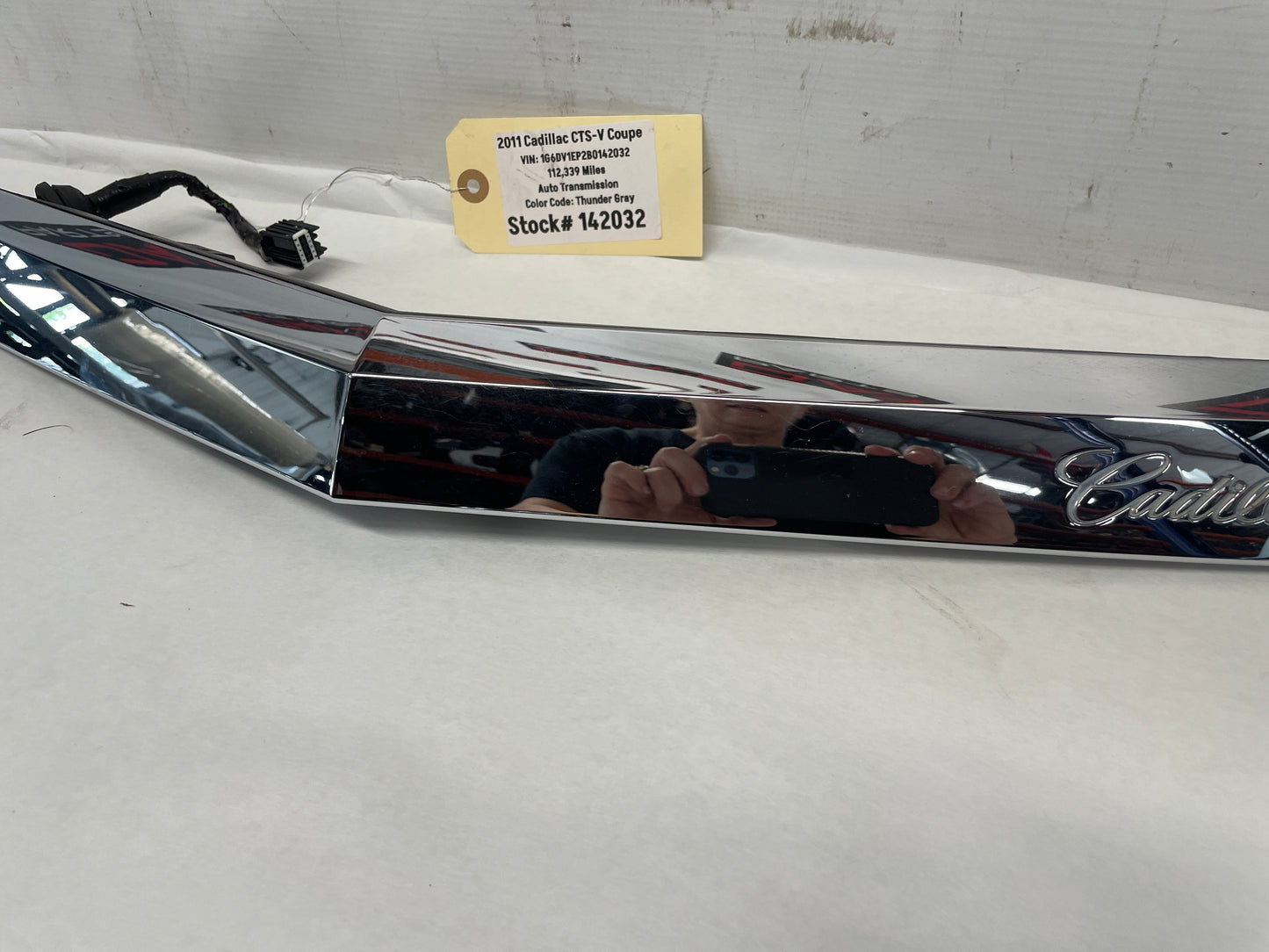 2011 Cadillac CTS-V Trunk Deck Lid Applique Chrome Panel Trim Camera OEM - Day's Parts Yard
